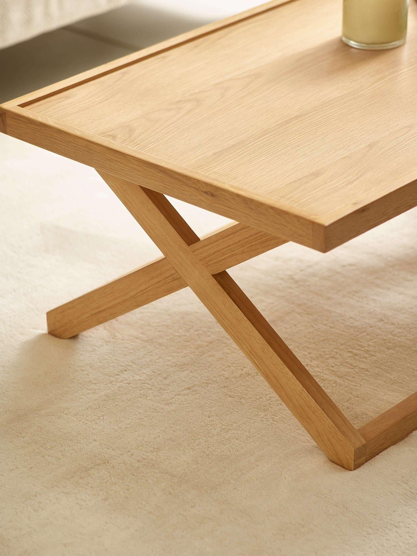 Image 4 of 6 of Julian Bowen Haddon Coffee Table - Natural Oak