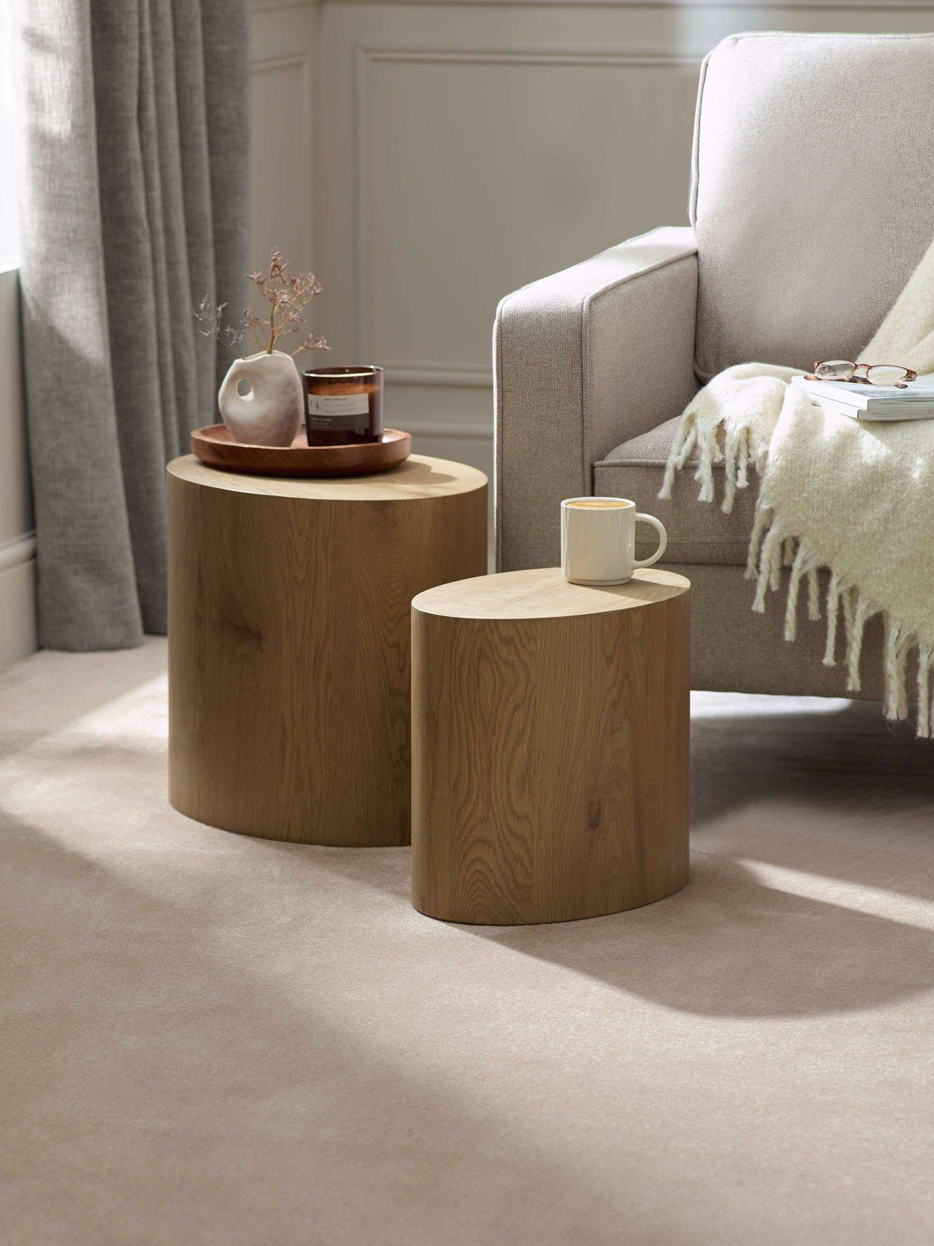 Julian Bowen Toba Nest Of Tables - Light Oak