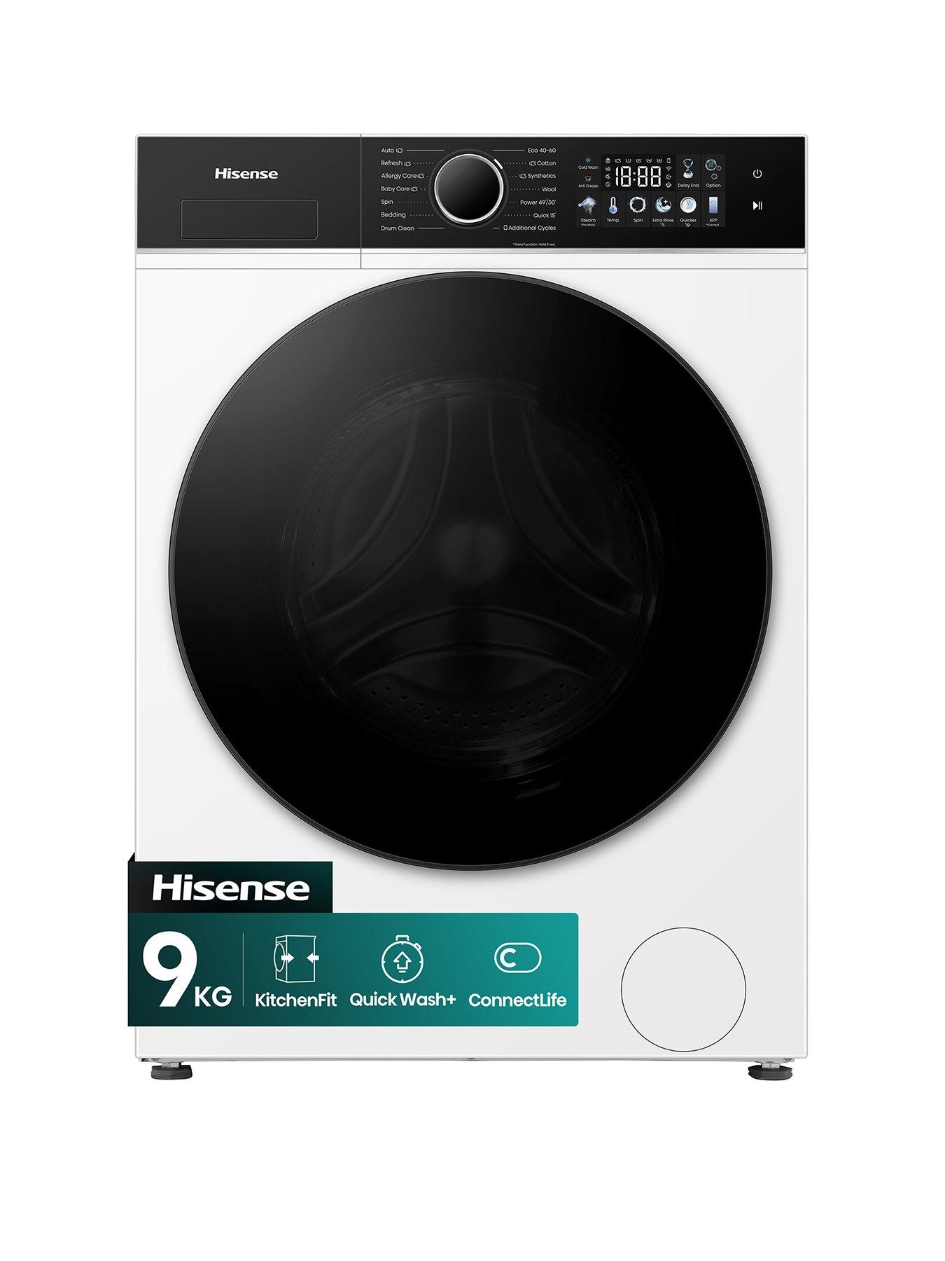 Hisense Hisense KitchenFit 3i Series WF3I9043BWFS2 WiFi-enabled 9kg, 1400 Spin Washing Machine - White - A Rated