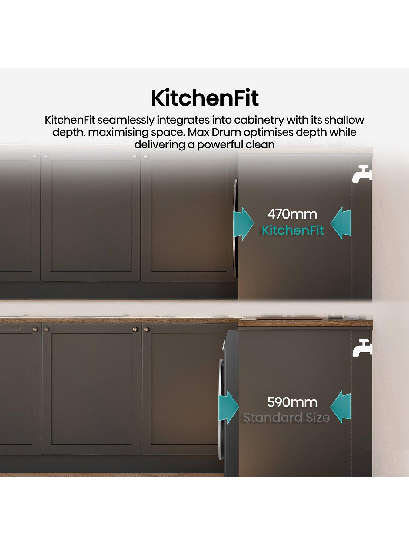 Image 4 of 7 of Hisense Hisense KitchenFit 3i Series WF3I9043BBFS2 WiFi-enabled 9kg, 1400 Spin Washing Machine - Black - A Rated