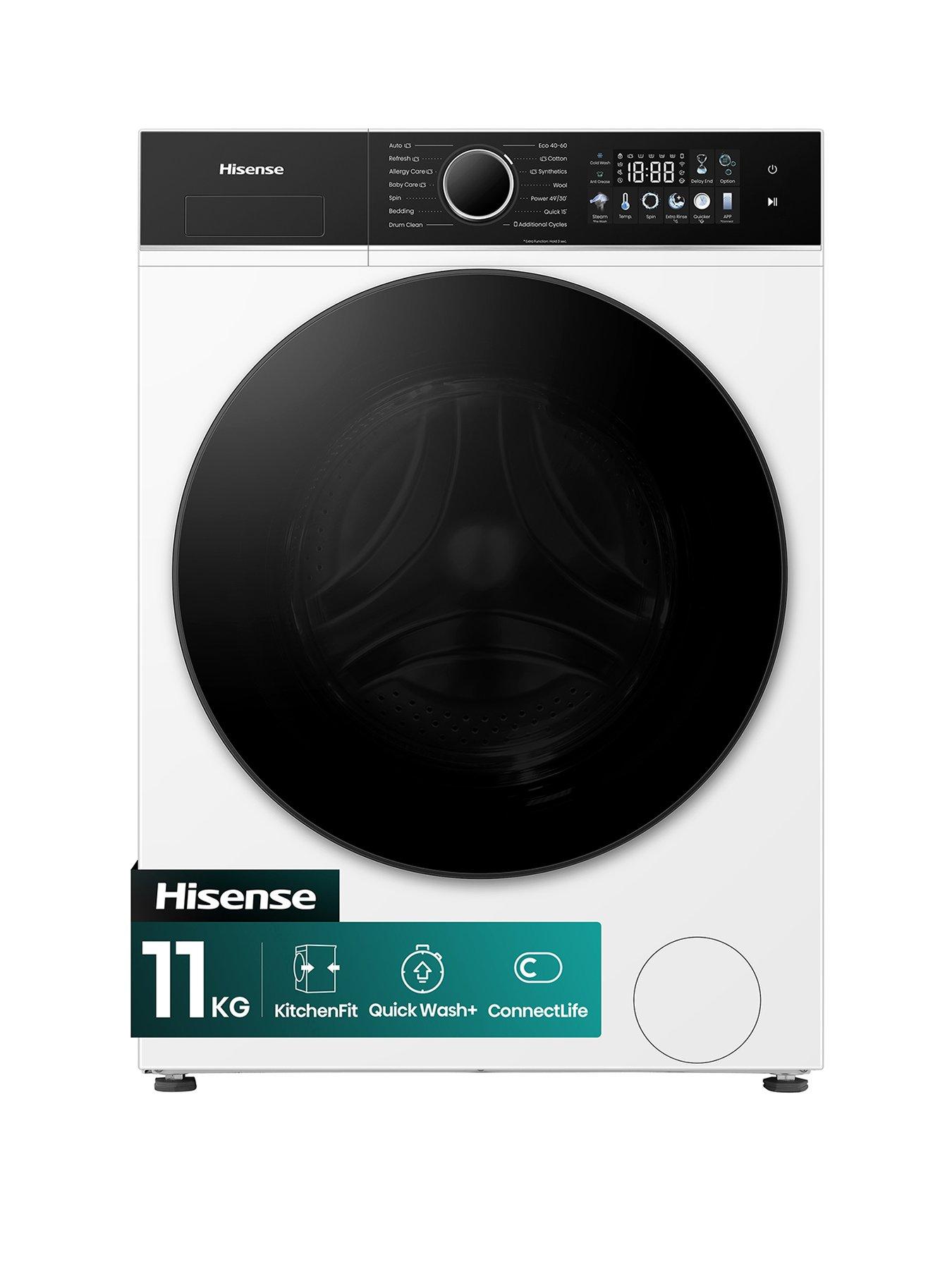 Hisense Hisense KitchenFit 3i Series WF3I1143BWL WiFi-enabled 11kg, 1400 Spin Washing Machine - White - A Rated