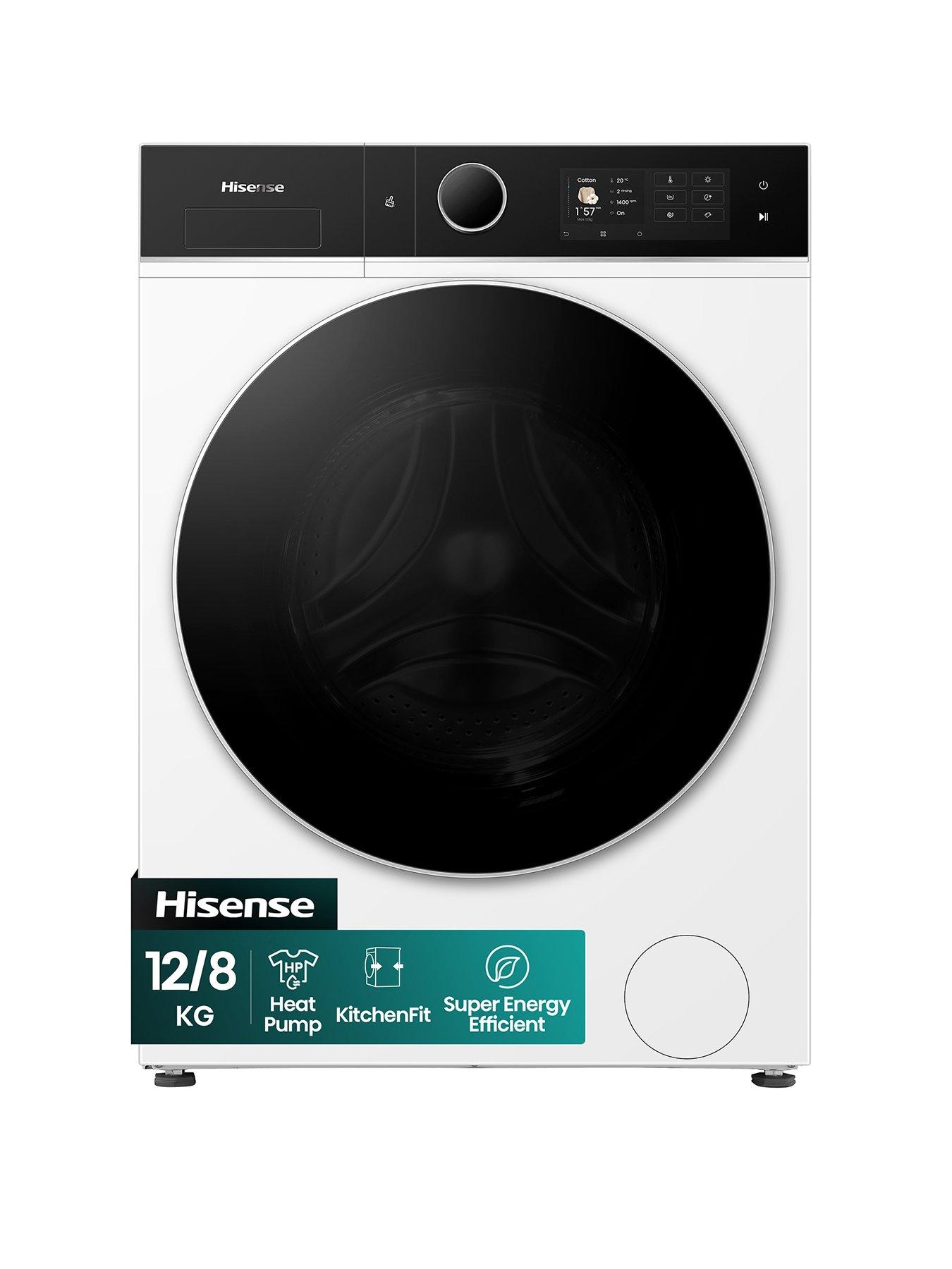 Hisense Hisense KitchenFit 5i Series WD5I1245BWRH WiFi-enabled 12kg/8kg, 1400 Spin Heat Pump Washer Dryer - White - A/A Rated