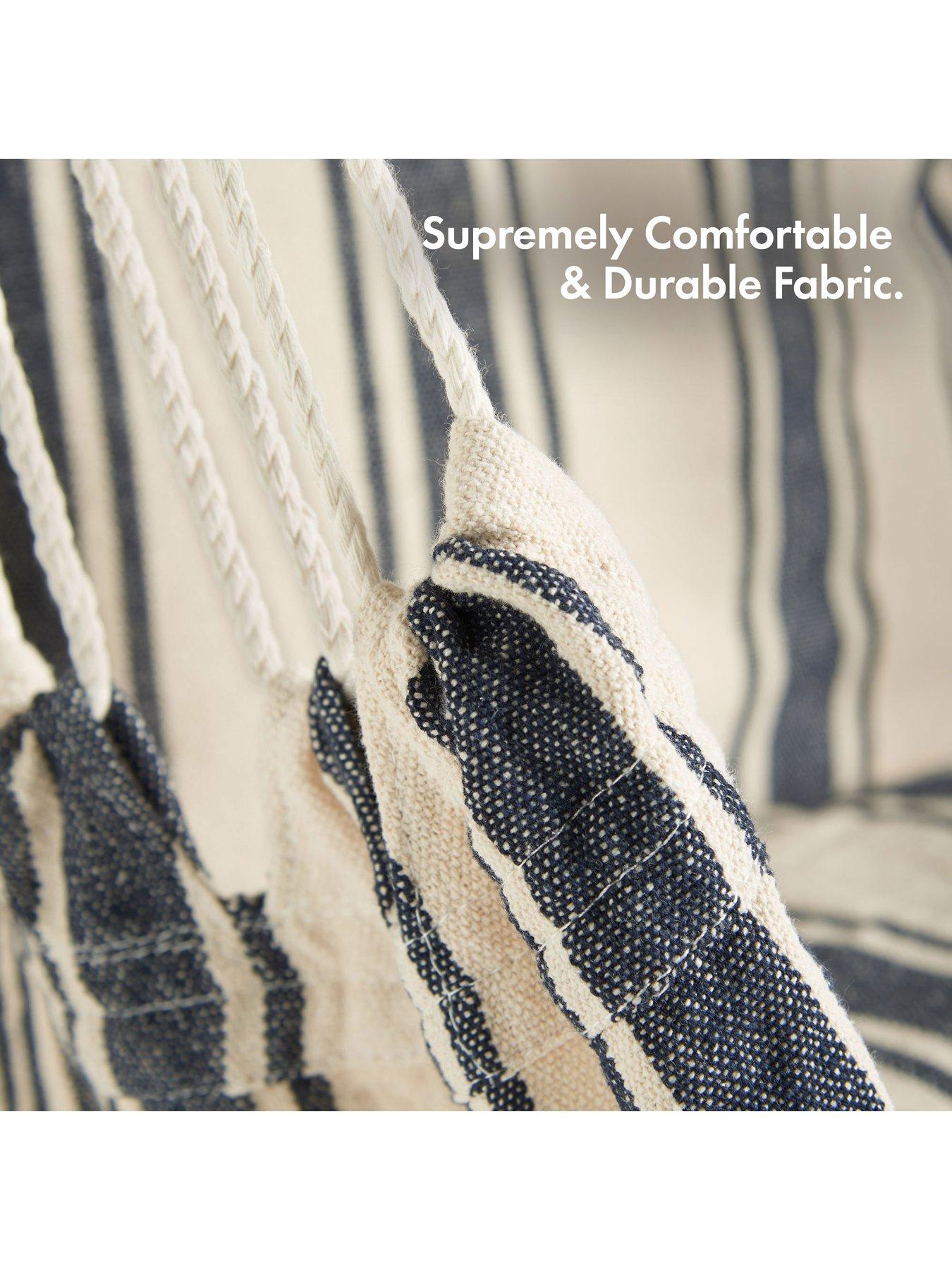 Image 5 of 6 of Vonhaus Seville Hanging Chair - Navy Stripe
