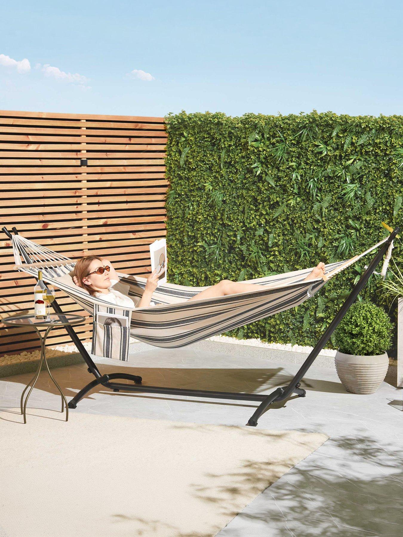 Image 1 of 7 of Vonhaus Ibiza 1 Person Hammock with Frame