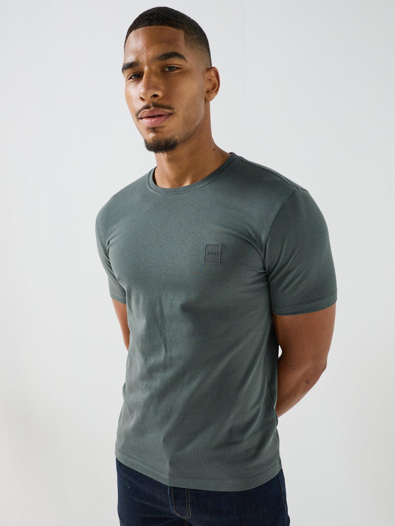 BOSS Tales Tonal Logo Relaxed Fit T-Shirt - Green