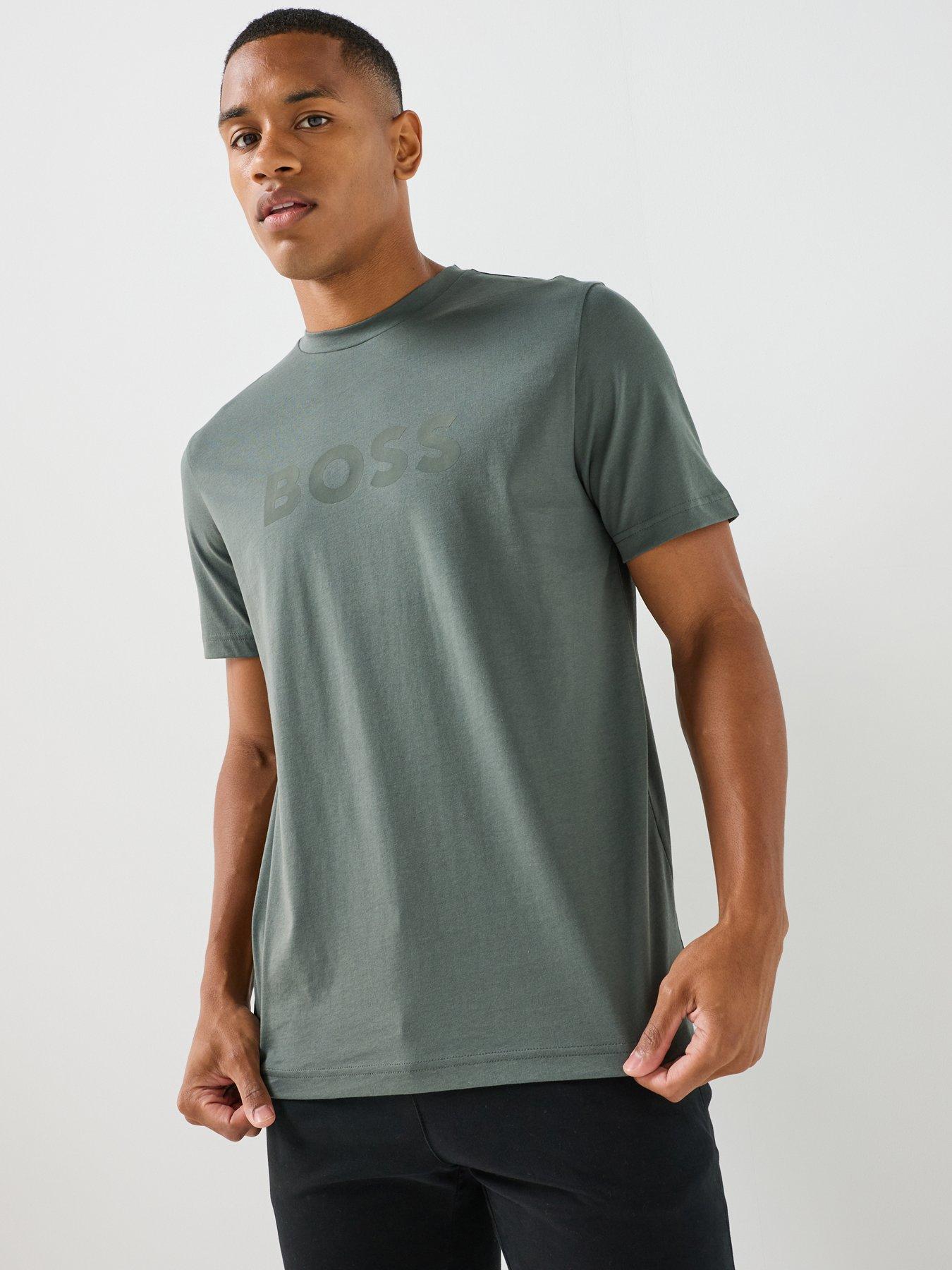 BOSS Te_Logo Central Large Logo T-Shirt - Green