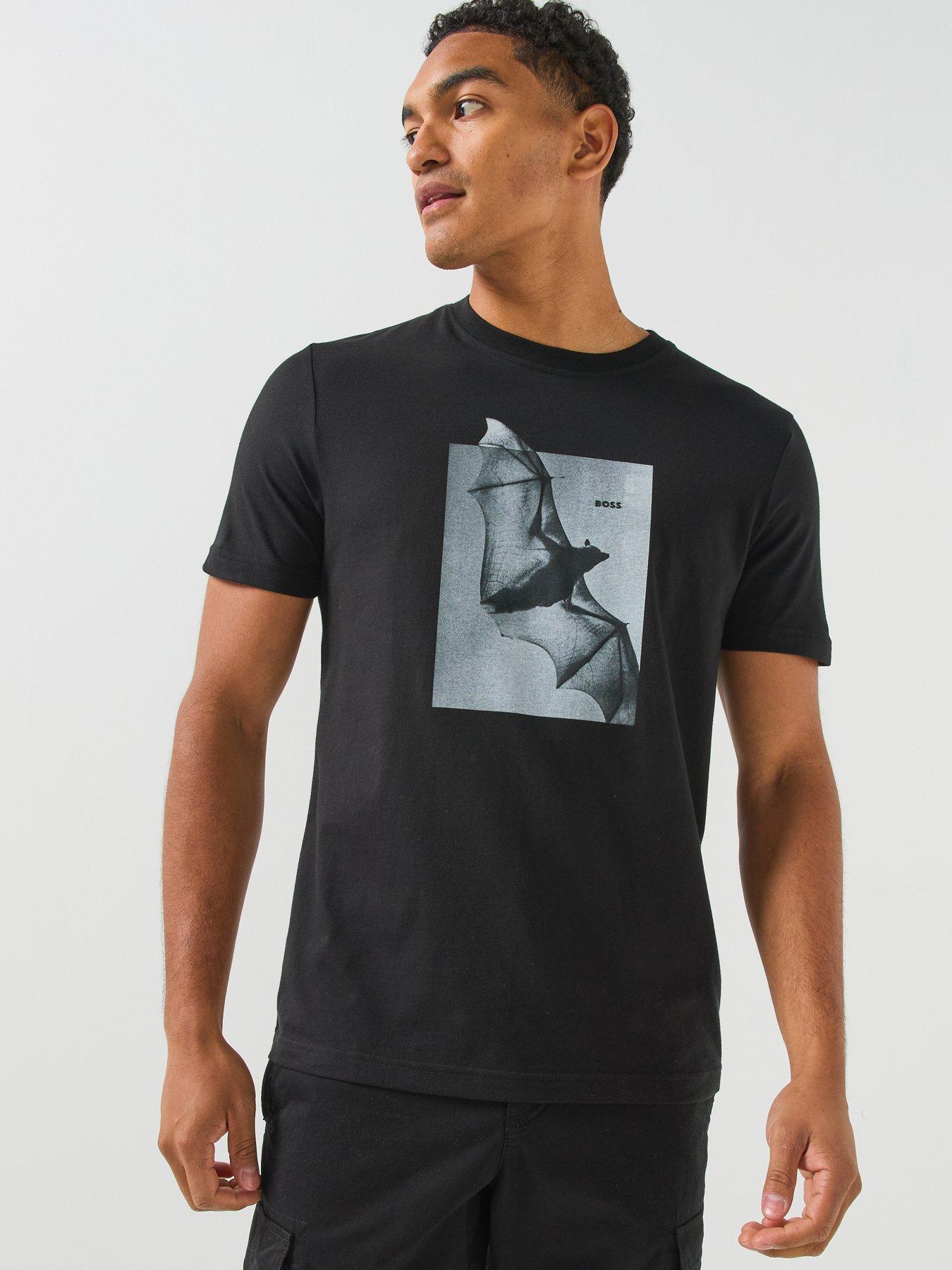 BOSS Boss Te_Being Bat Graphic Regular Fit T-Shirt - Black