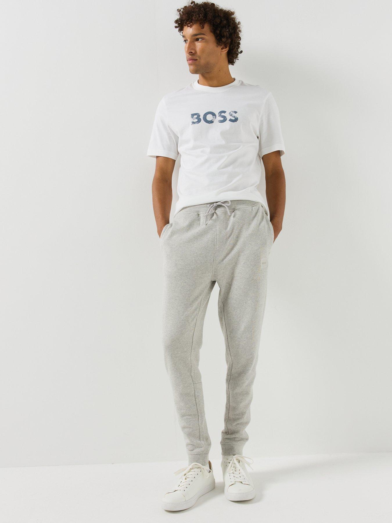 Image 4 of 4 of BOSS Mens Sestart Drawstring Elasticated Jogging Bottoms - Grey