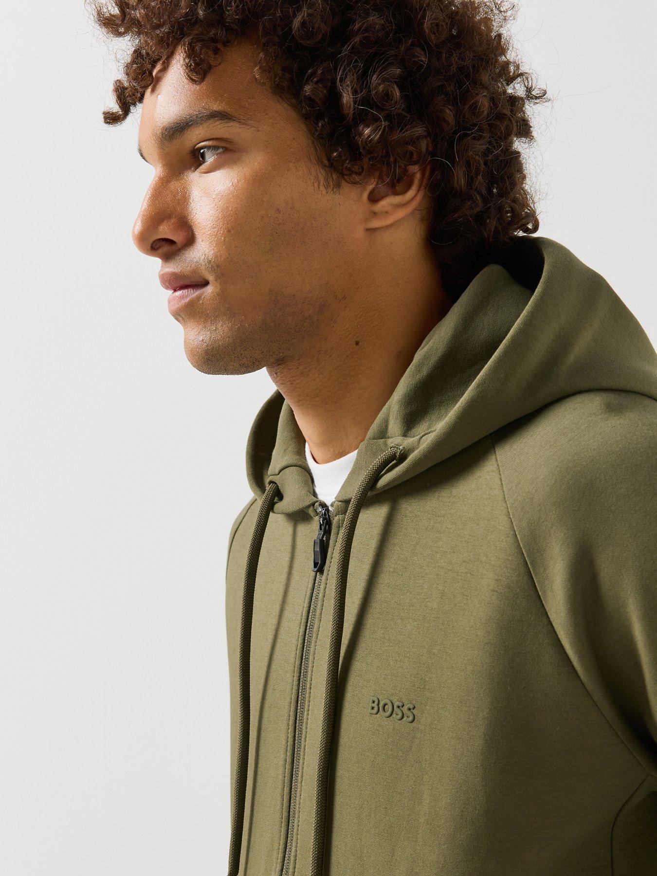 Image 5 of 5 of BOSS Boss Saggy Ful Zip Hoodie - Green