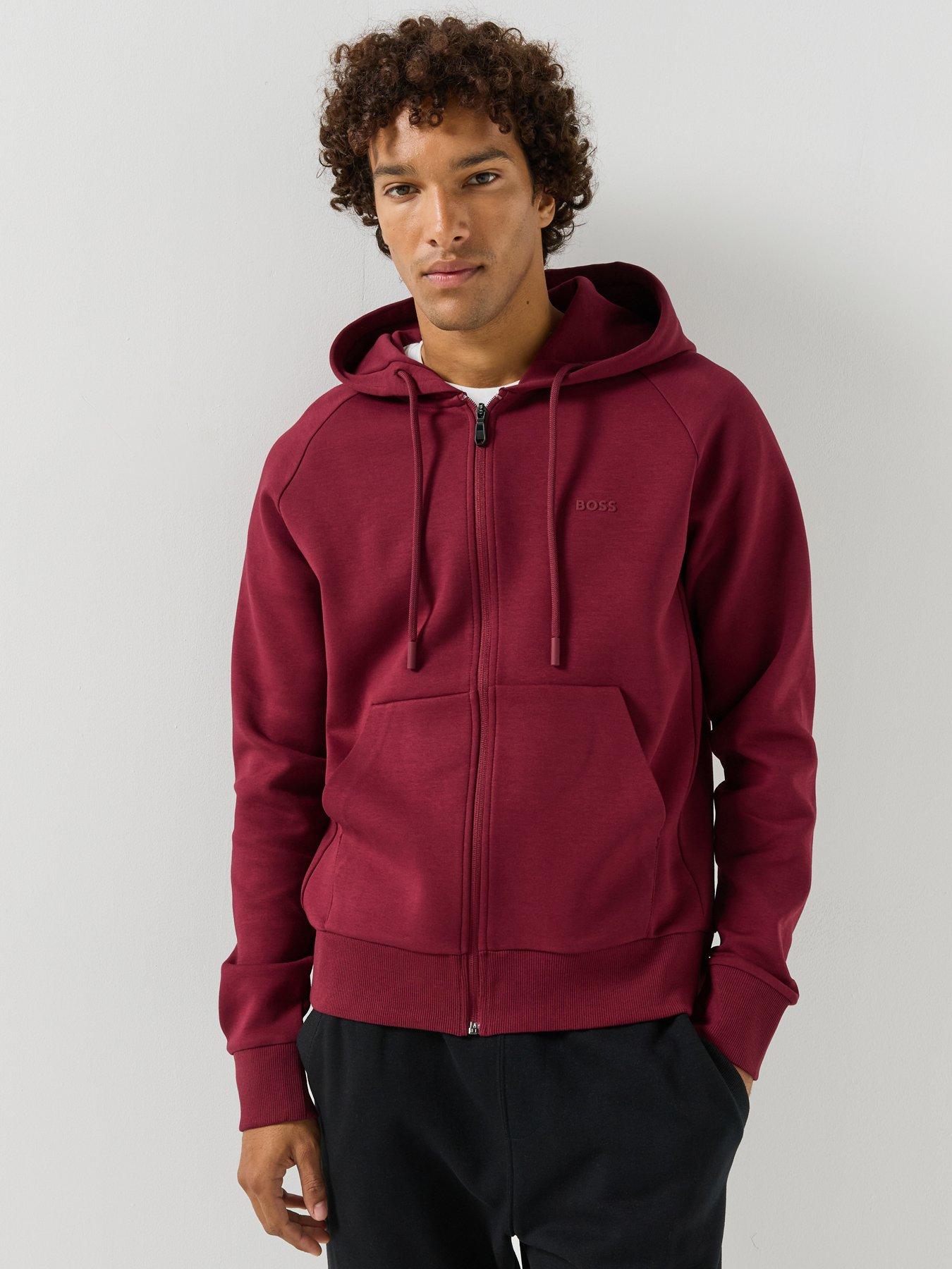Image 1 of 3 of BOSS Boss Saggy Ful Zip Hoodie - Purple