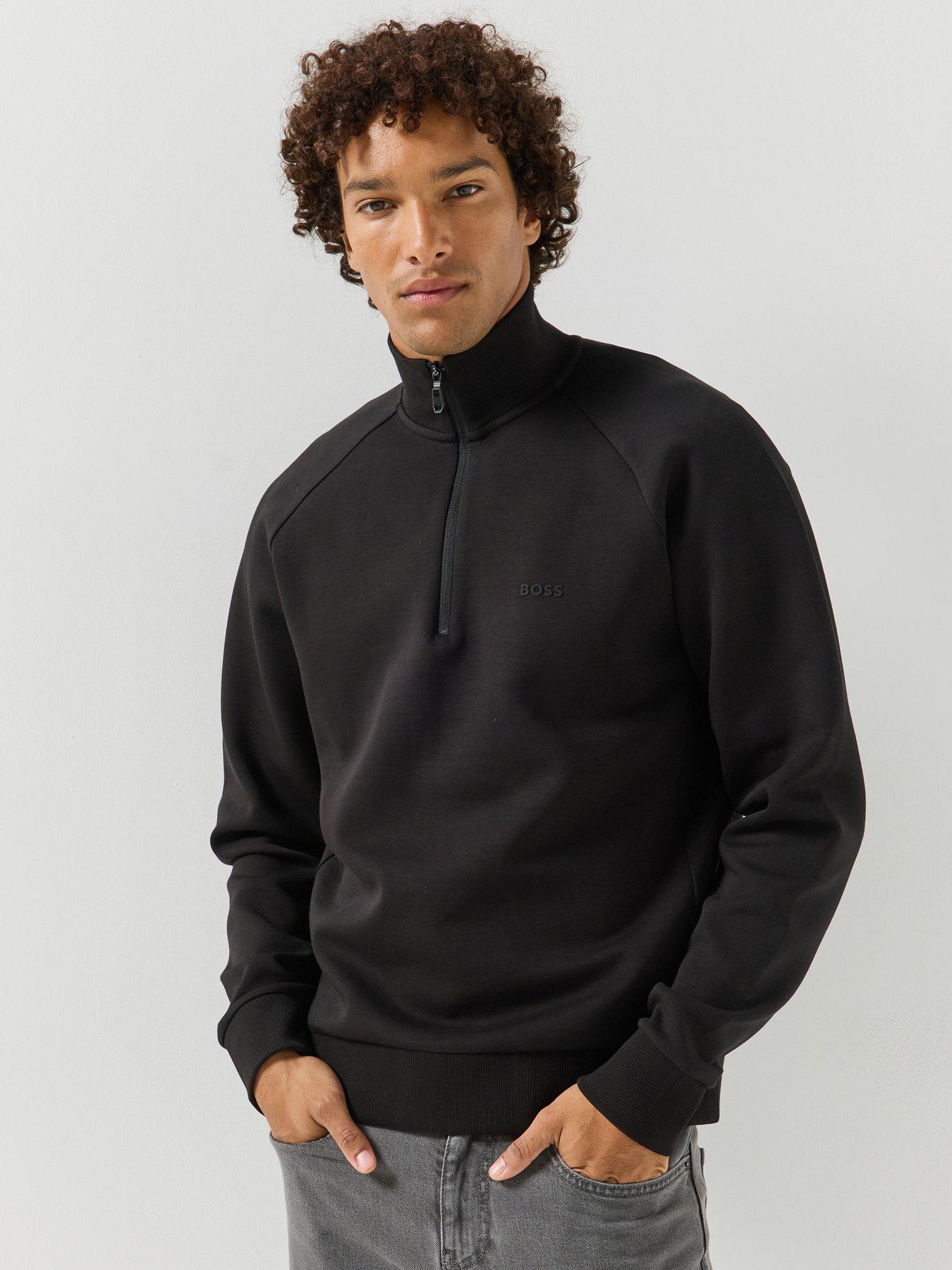 Image 1 of 4 of BOSS Boss Sweat 1/4 Zip Sweat - Black