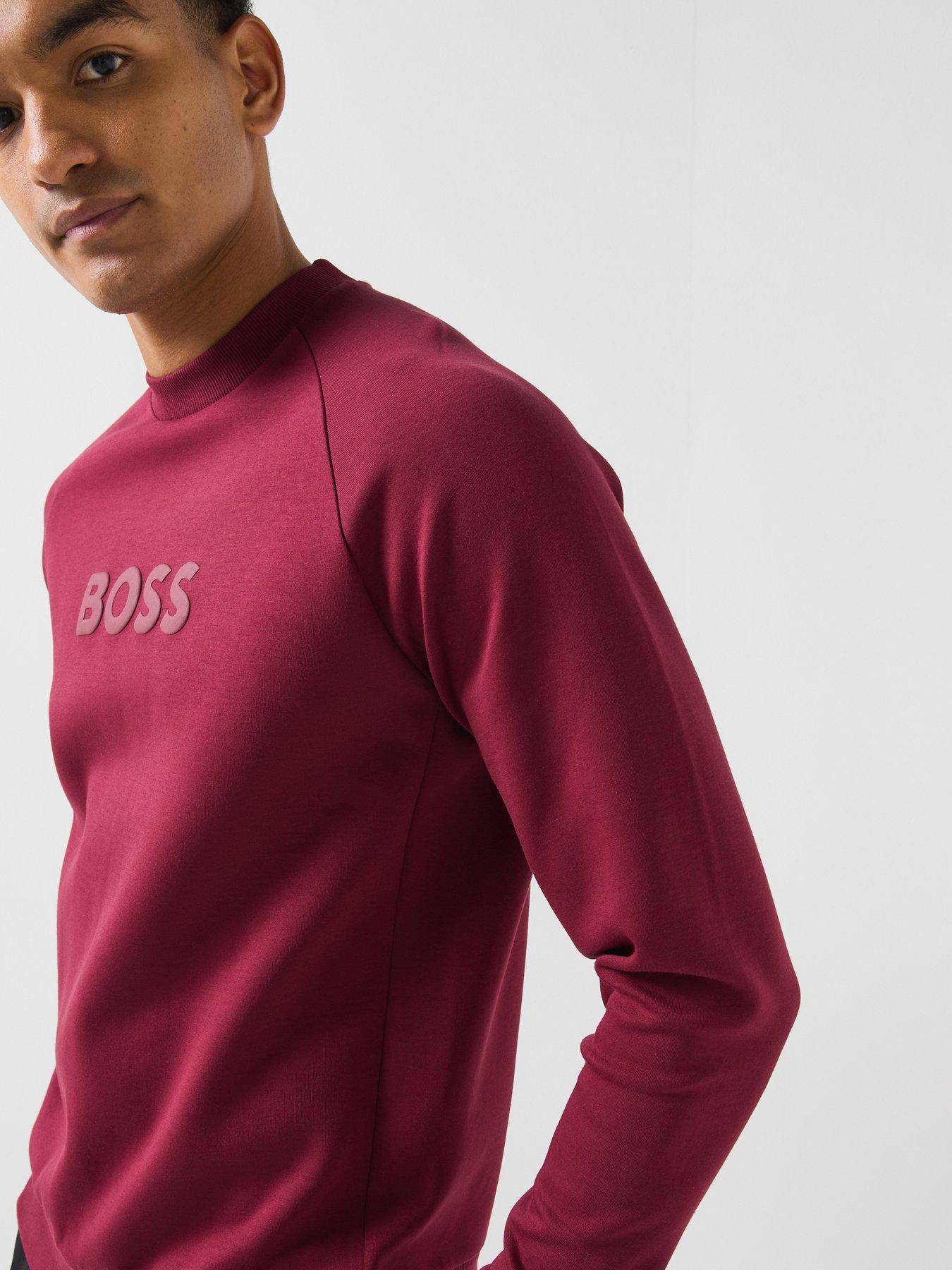 BOSS Boss Salbo Chest Logo Crew Sweat - Purple