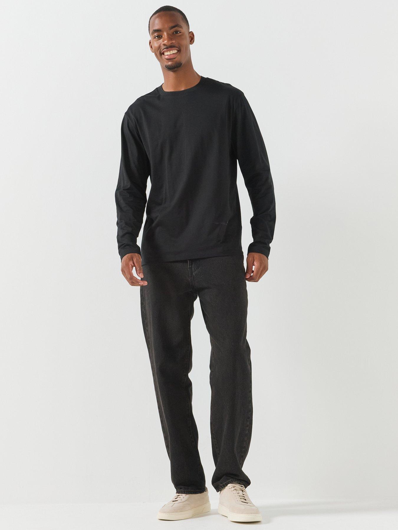 Image 3 of 6 of BOSS Men's Long Sleeve Crew Neck T Shirt - Black