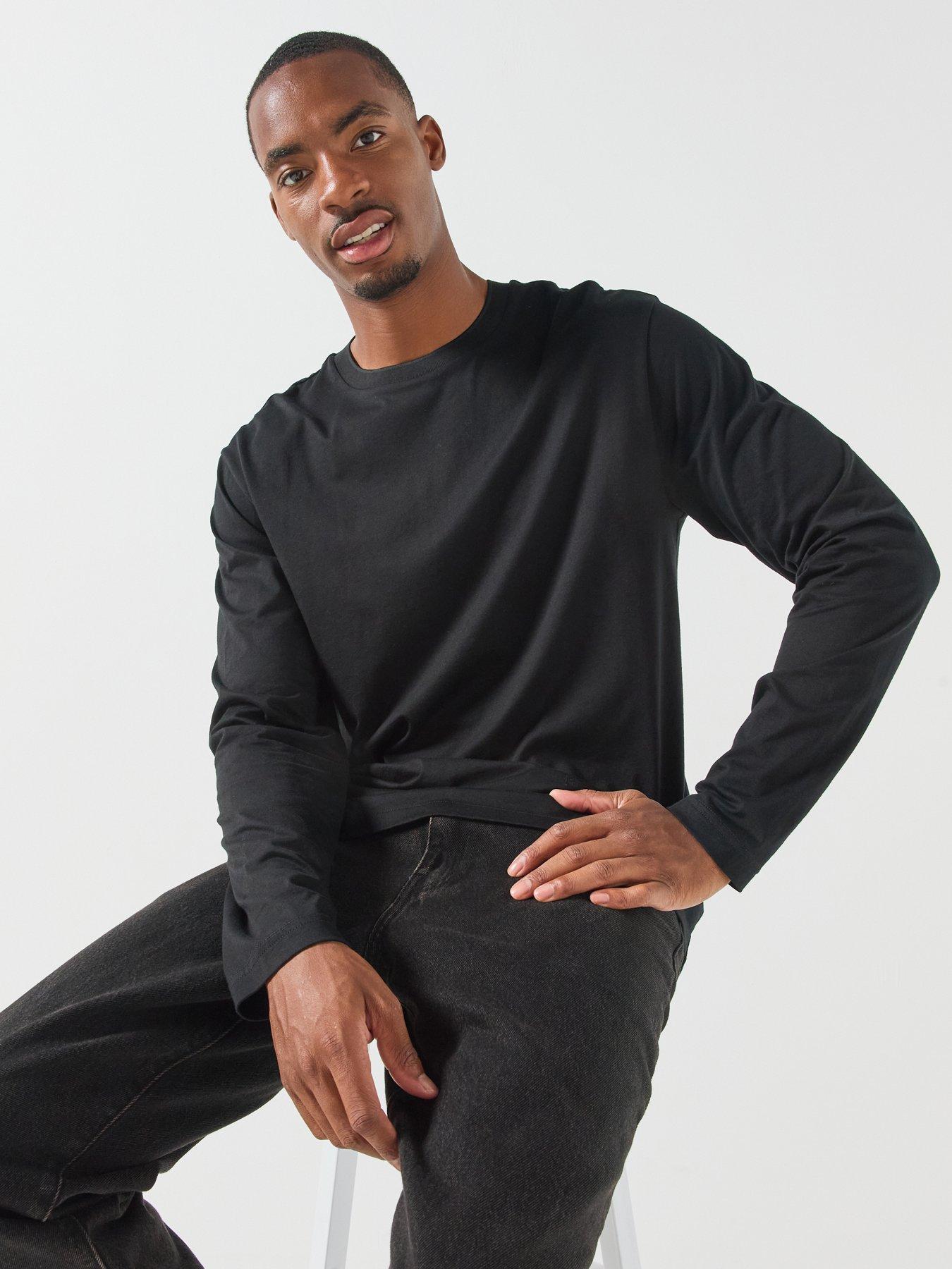 Image 5 of 6 of BOSS Men's Long Sleeve Crew Neck T Shirt - Black