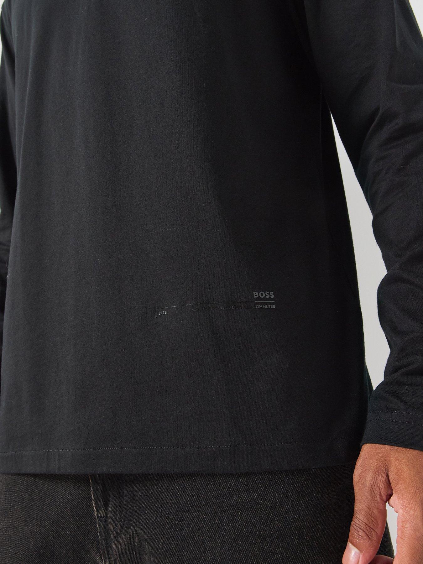 Image 6 of 6 of BOSS Men's Long Sleeve Crew Neck T Shirt - Black