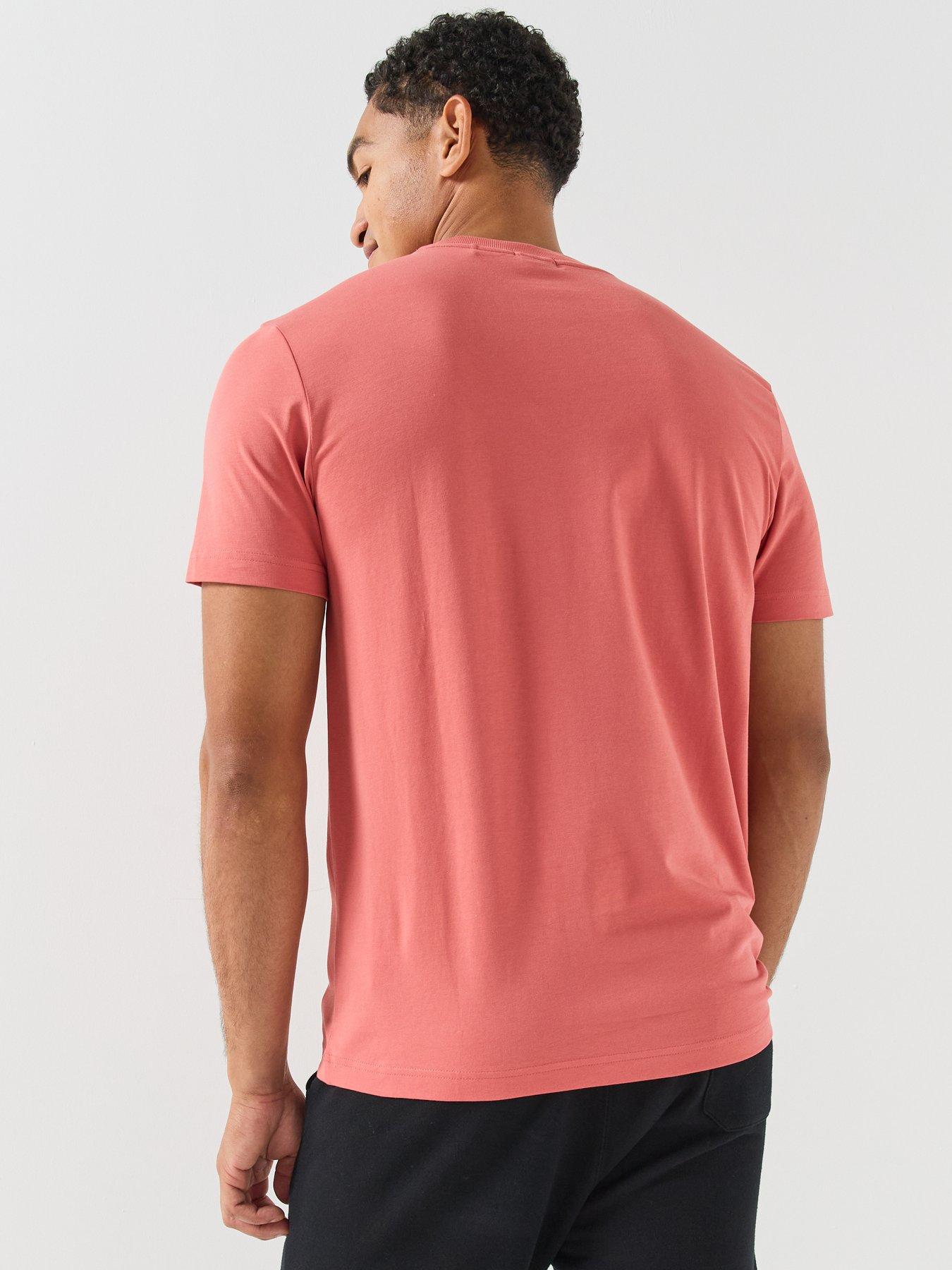 Image 2 of 5 of BOSS Mens Regular Fit Stretch Logo T-Shirt - Red