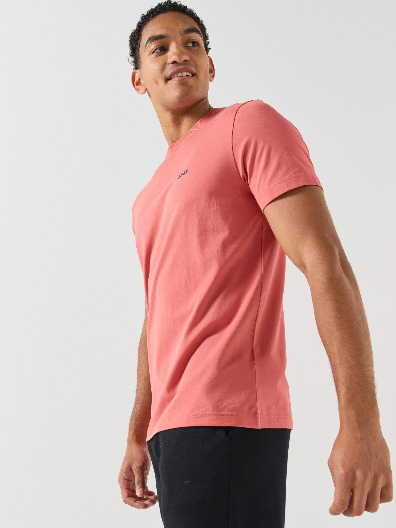 Image 5 of 5 of BOSS Mens Regular Fit Stretch Logo T-Shirt - Red