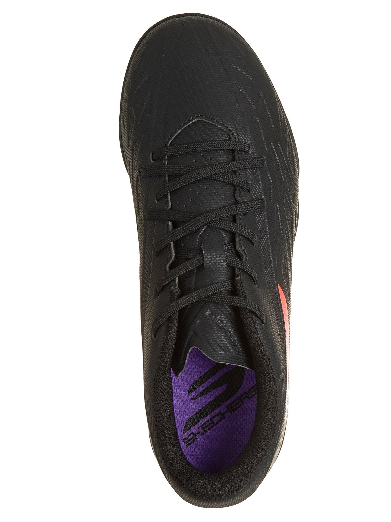 Image 2 of 4 of Skechers Boys Low-Cut Lace-Up Astro Turf Football Boots - Black
