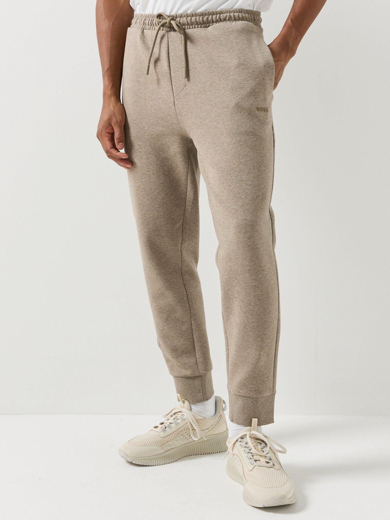 Image 1 of 5 of BOSS Mens Hadiko Relaxed Fit Drawcord Jogging Bottoms - Brown