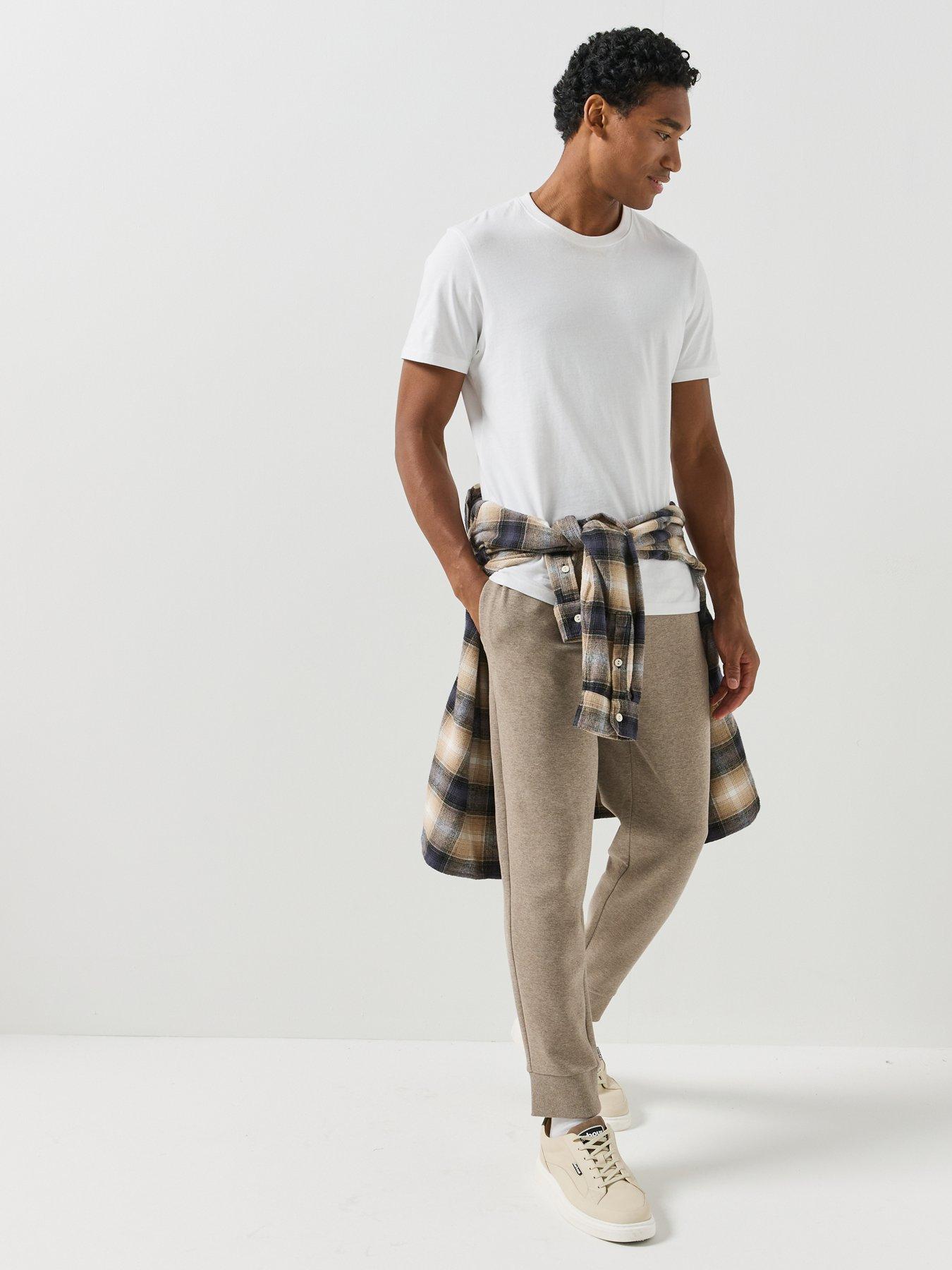 Image 3 of 5 of BOSS Mens Hadiko Relaxed Fit Drawcord Jogging Bottoms - Brown