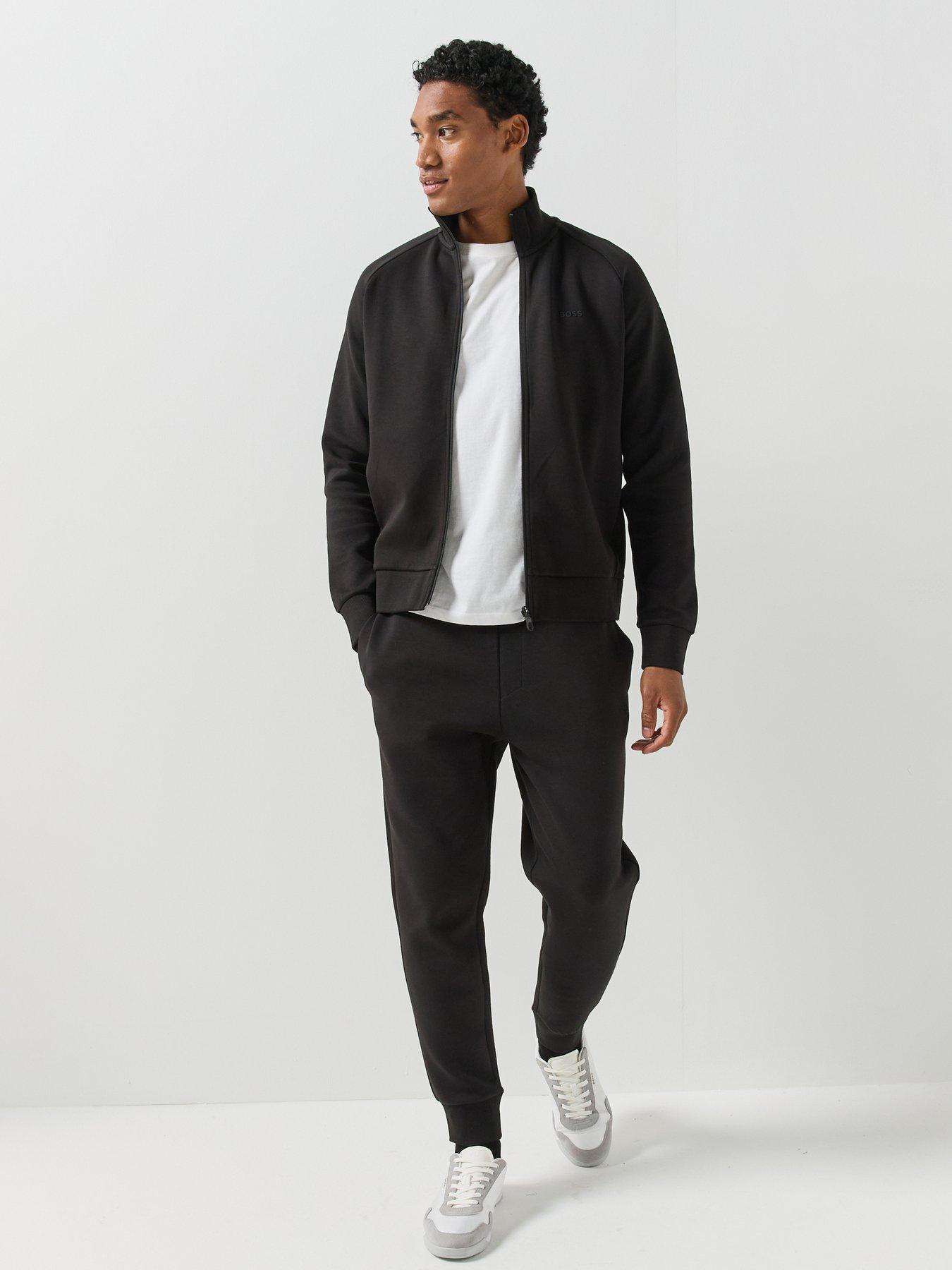 Image 3 of 6 of BOSS Mens Skaz Full Zip Sweatshirt - Black