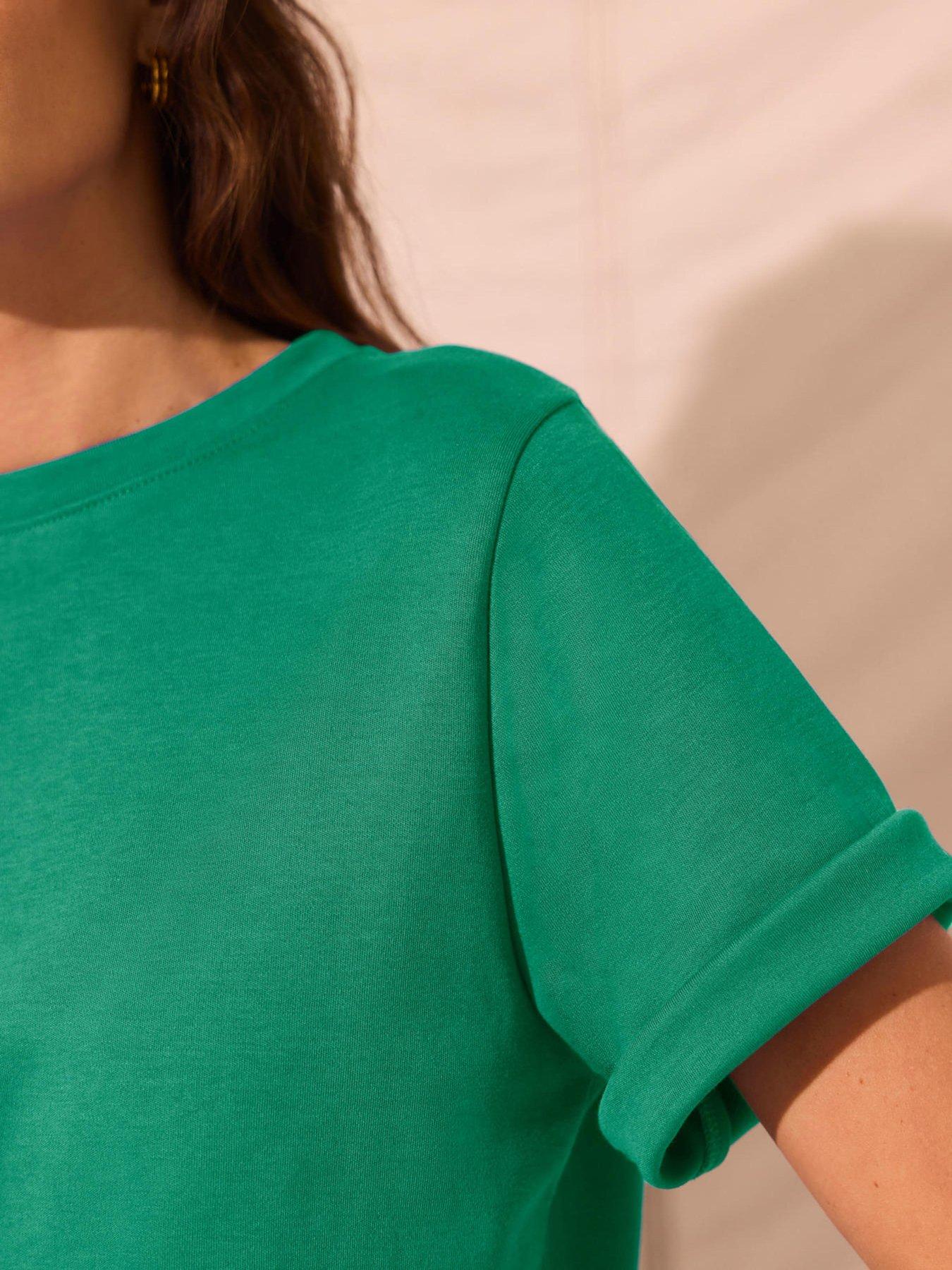 Image 4 of 6 of Mint Velvet Cotton Ultimate T-Shirt - Green