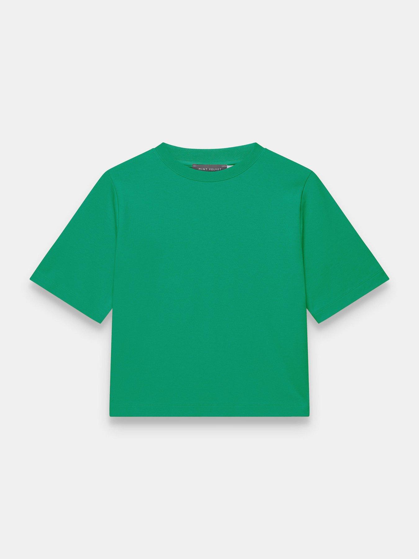 Image 5 of 6 of Mint Velvet Cotton Ultimate T-Shirt - Green