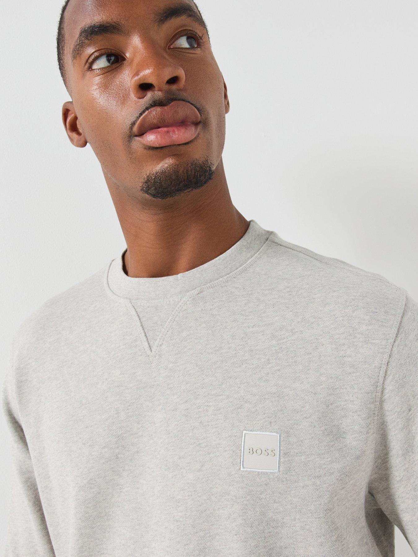 Image 4 of 5 of BOSS Westart Relaxed Fit Crew Sweatshirt - Grey