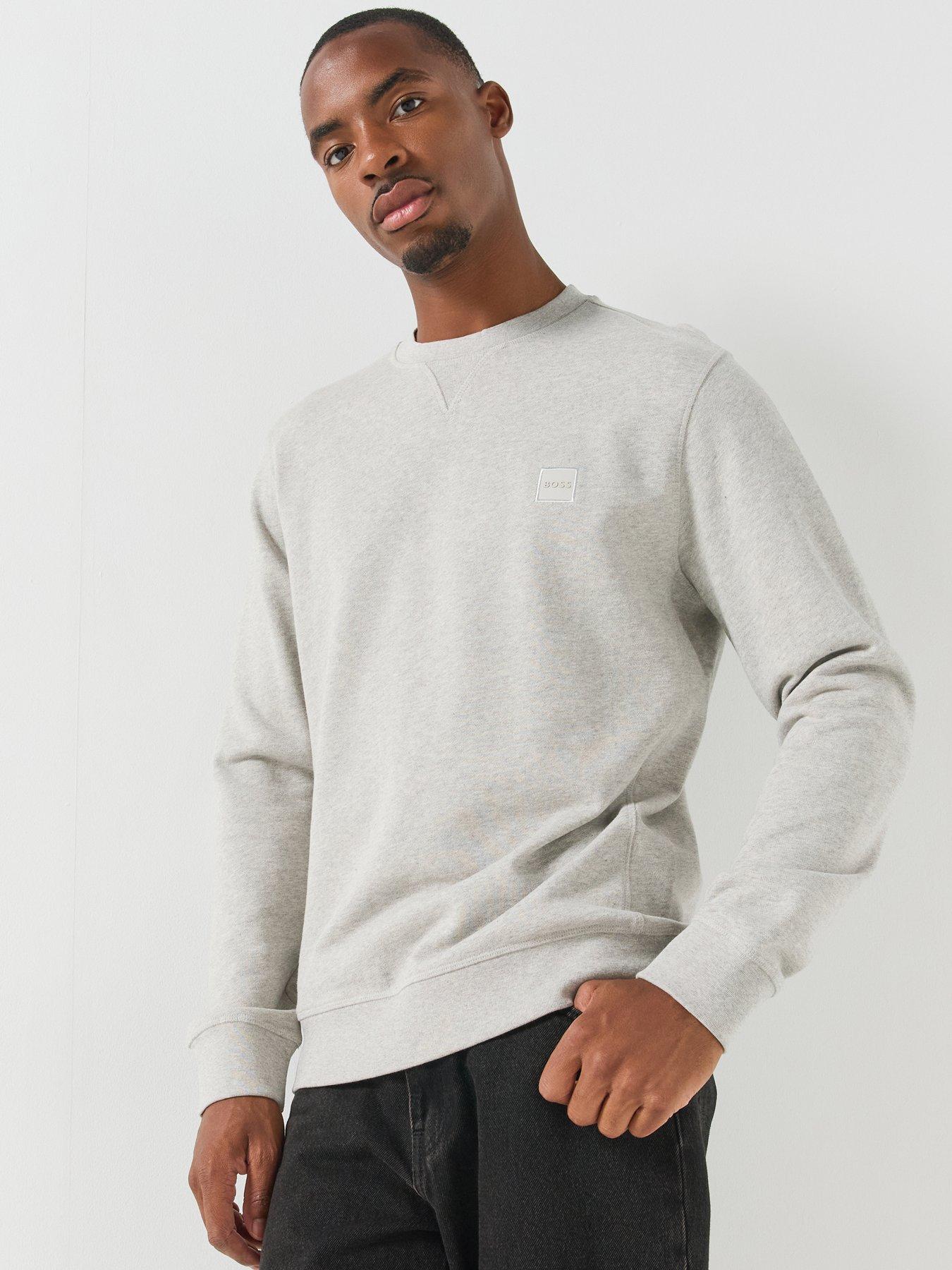 Image 5 of 5 of BOSS Westart Relaxed Fit Crew Sweatshirt - Grey