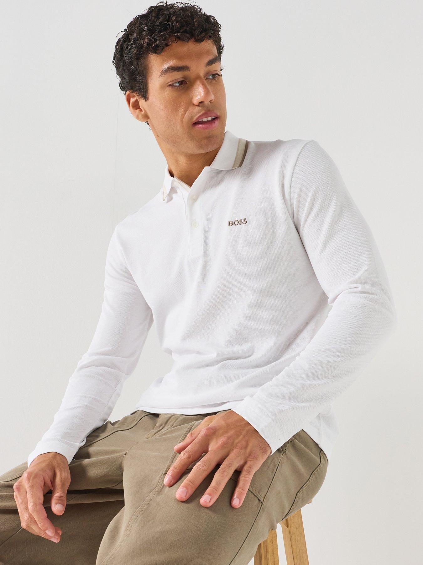 BOSS Plisy Polo Shirt - White
