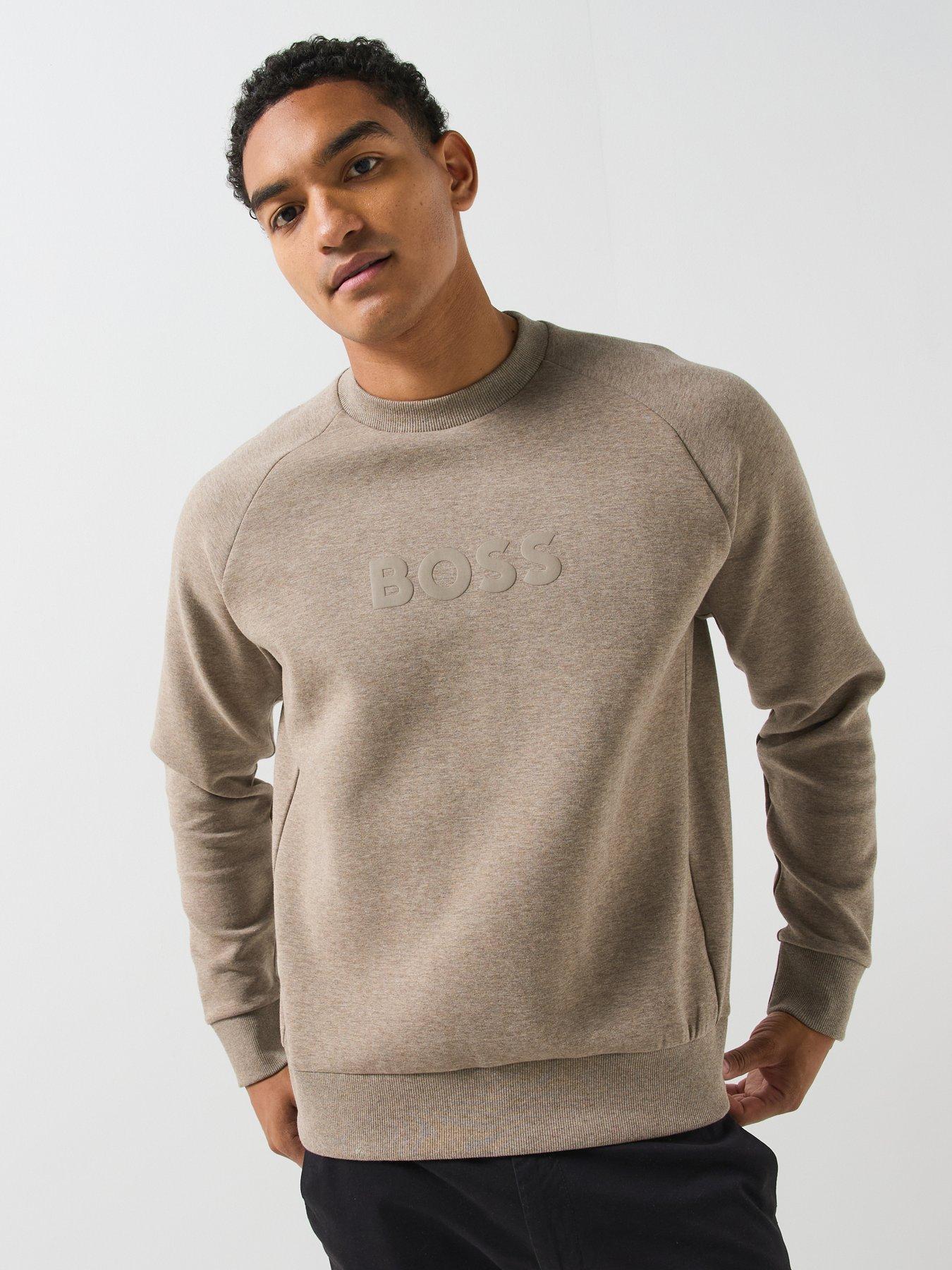 BOSS Boss Salbo Chest Logo Crew Sweat - Brown