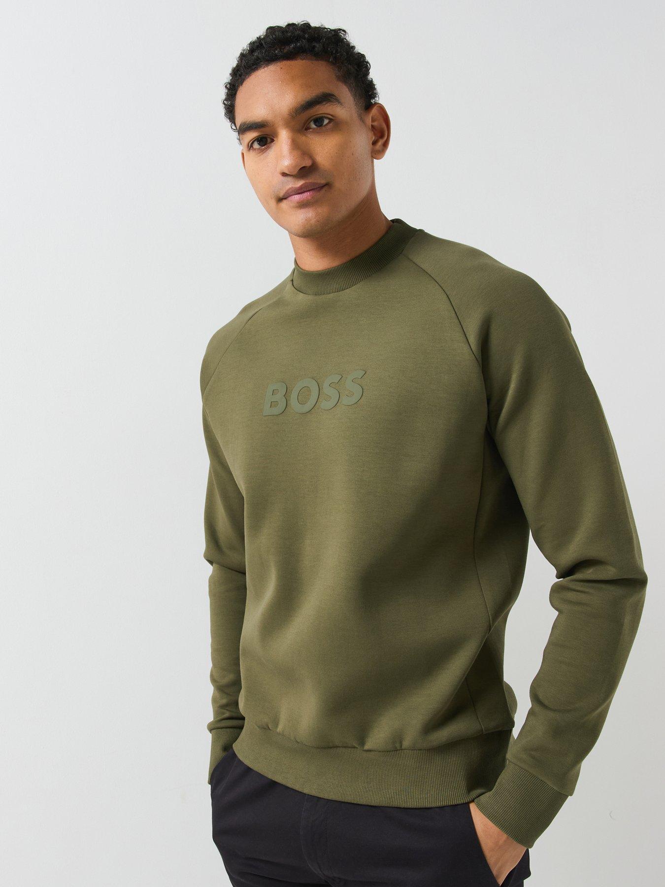 BOSS Boss Salbo Chest Logo Crew Sweat - Green