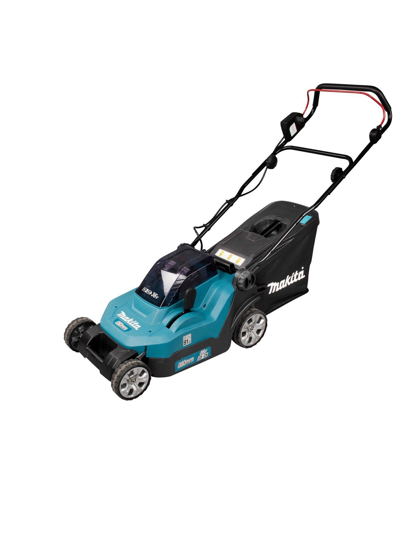 Image 2 of 7 of Makita Twin 18V LXT 38cm Lawn Mower 2 X 5Ah Batteries & Twin-Port Charger