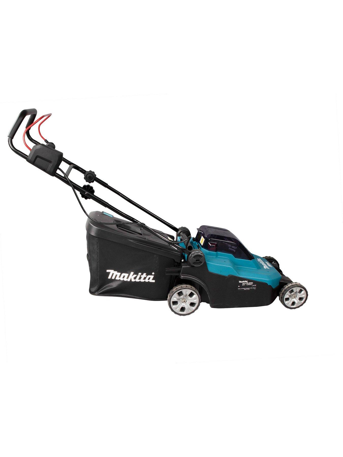 Image 4 of 7 of Makita Twin 18V LXT 38cm Lawn Mower 2 X 5Ah Batteries & Twin-Port Charger