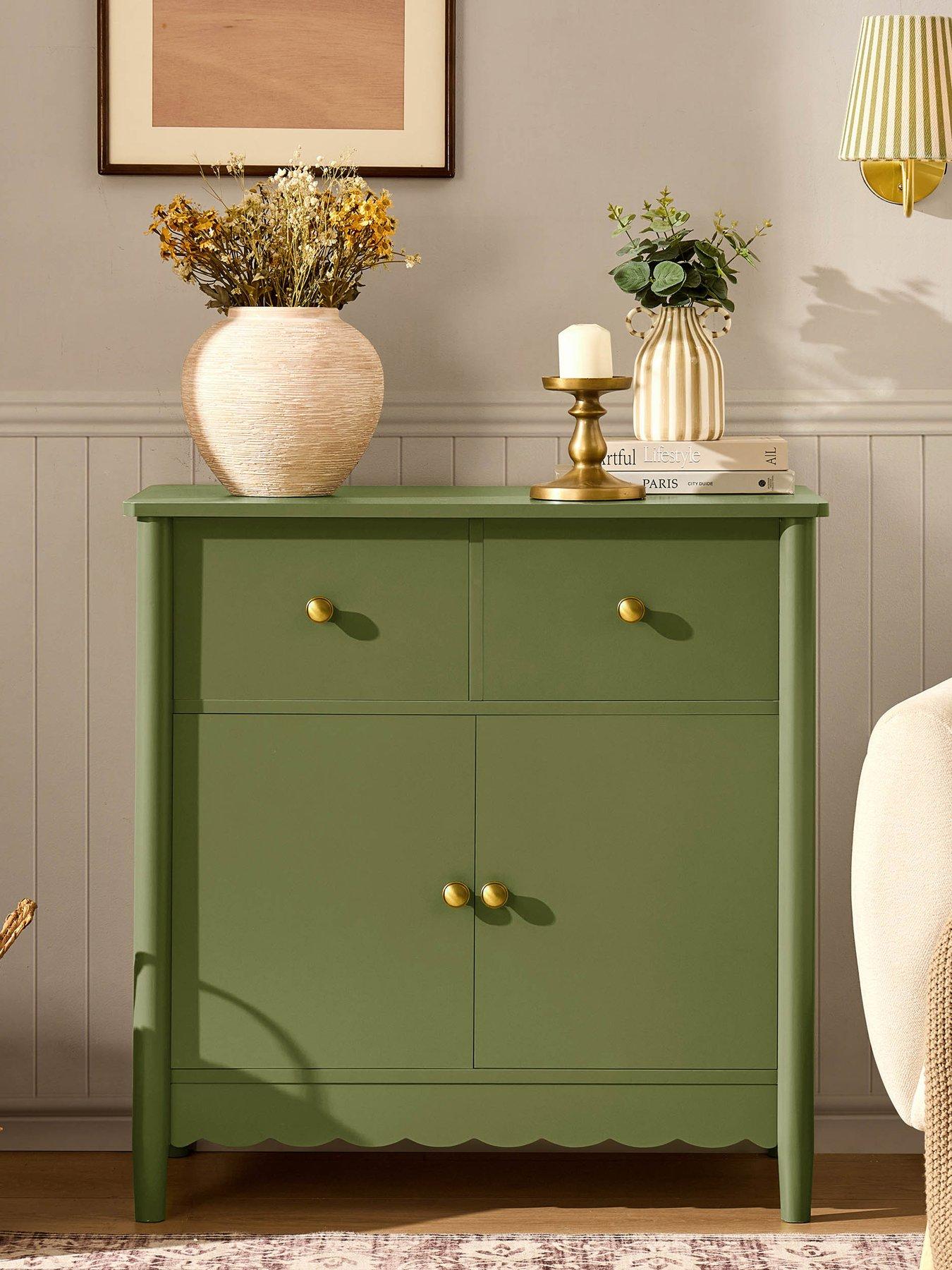 Dusk Betty 2 Door Sideboard With Drawers - Olive