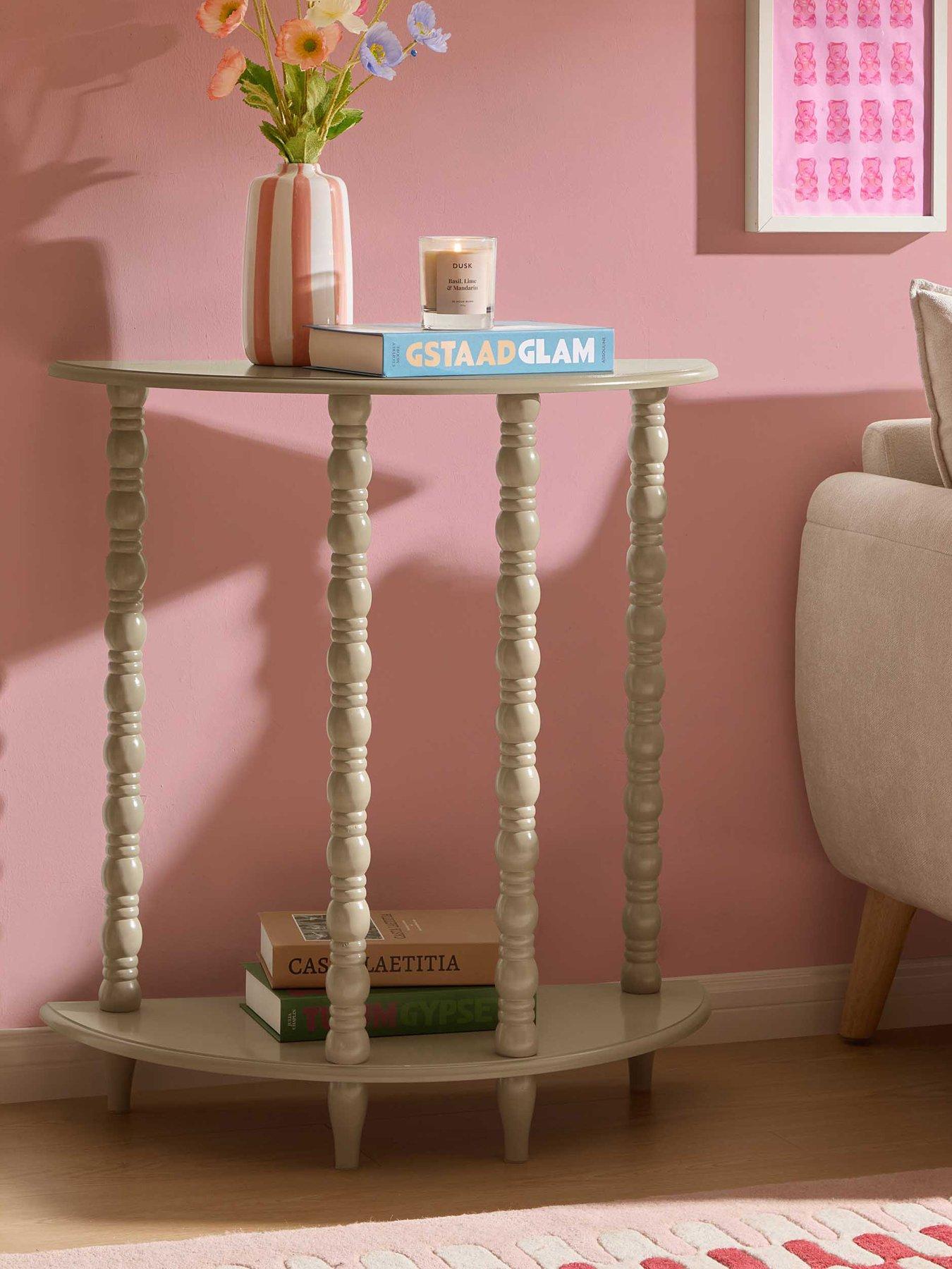 Dusk Bonnie Bobbin Console Table - Taupe