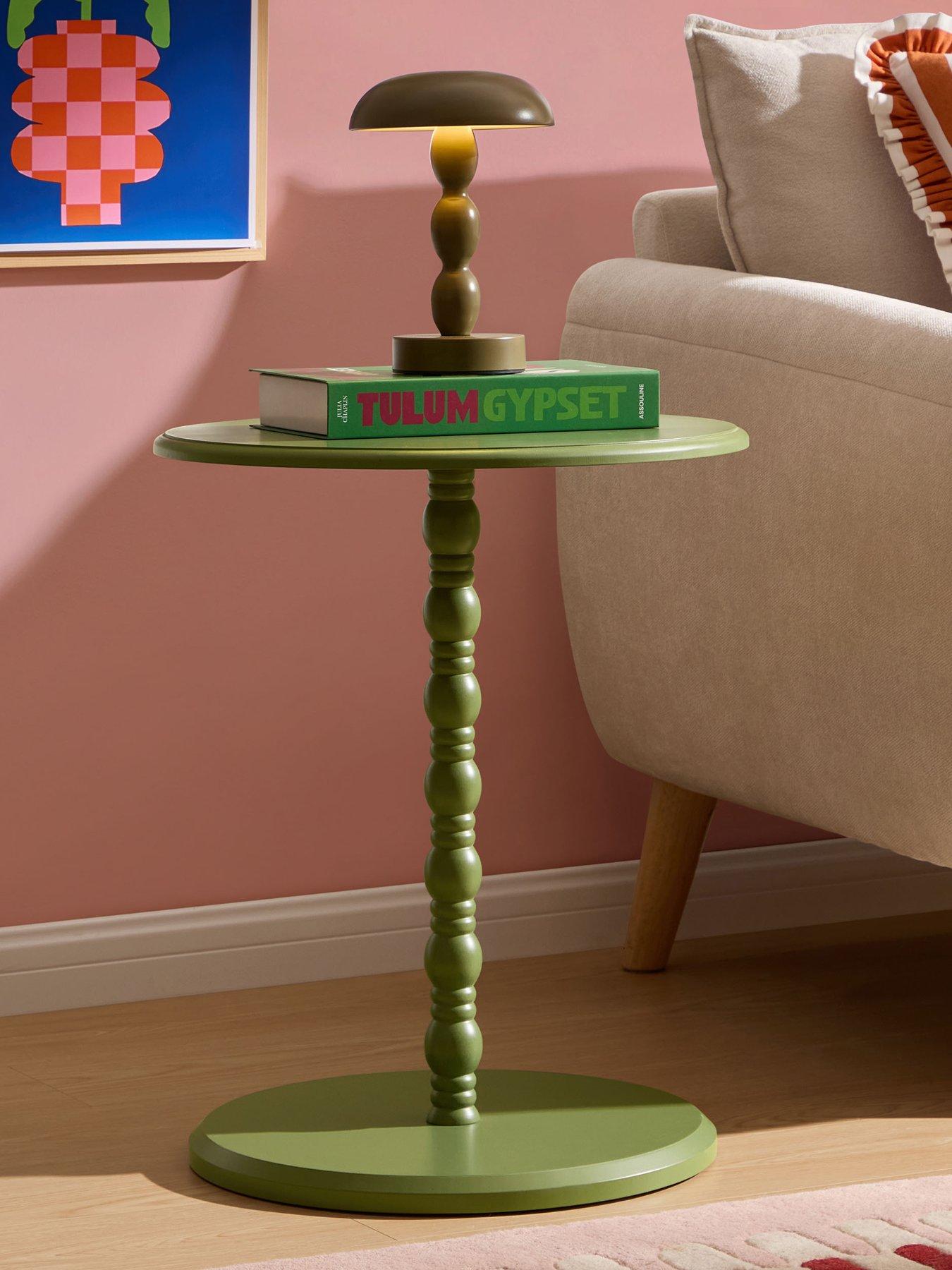 Image 1 of 4 of Dusk Bonnie Bobbin Side Table - Olive