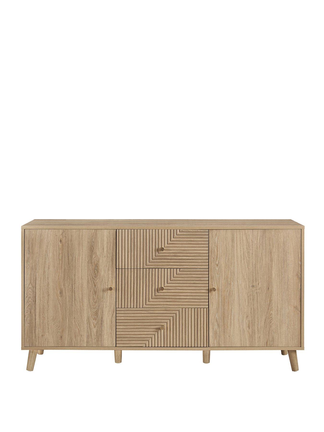 Image 2 of 5 of Dusk Dora Large Sideboard With Drawers - Light Wood