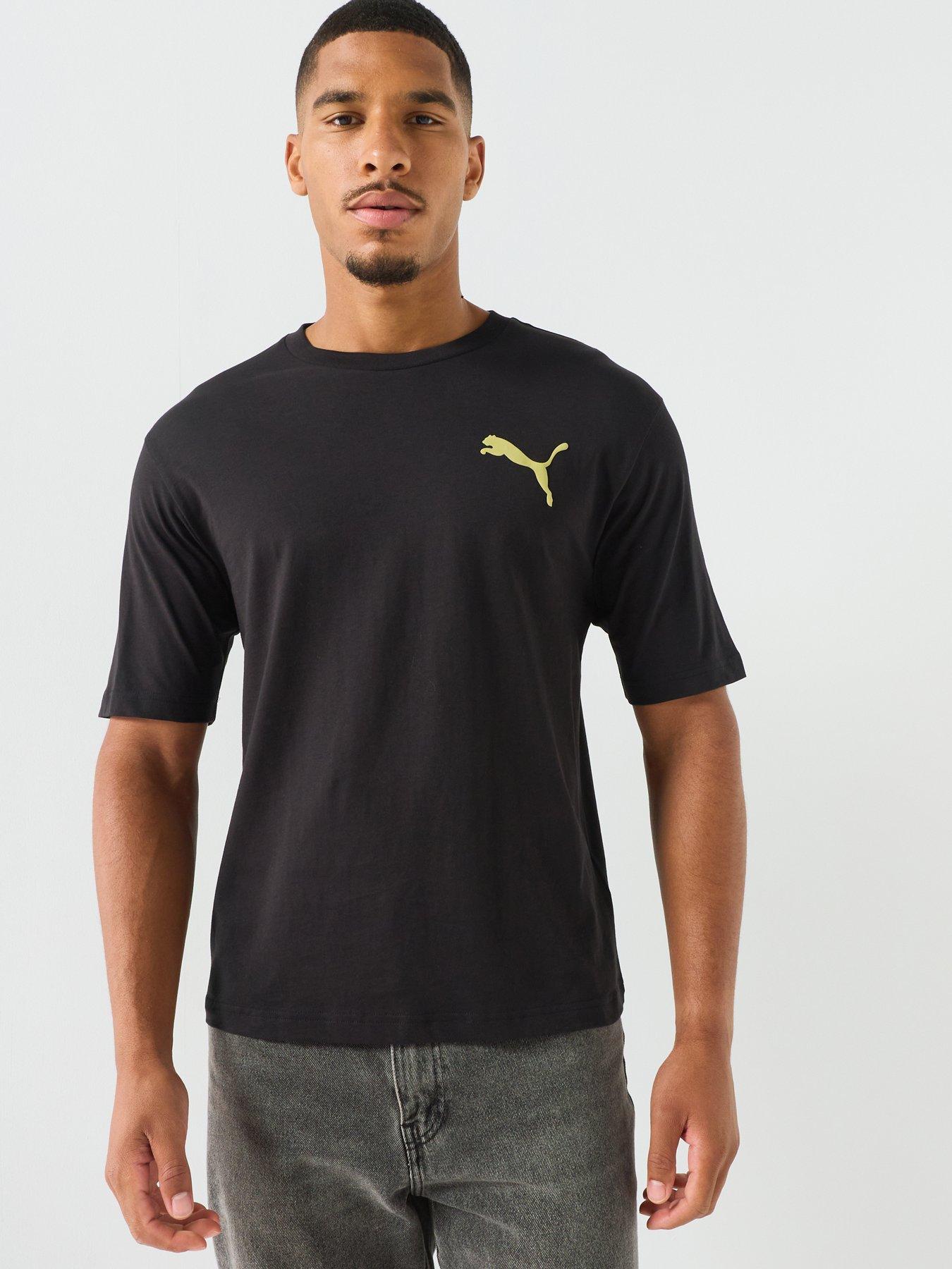 Image 2 of 6 of Puma Mens Graphics Boxy Utility T-Shirt - Black