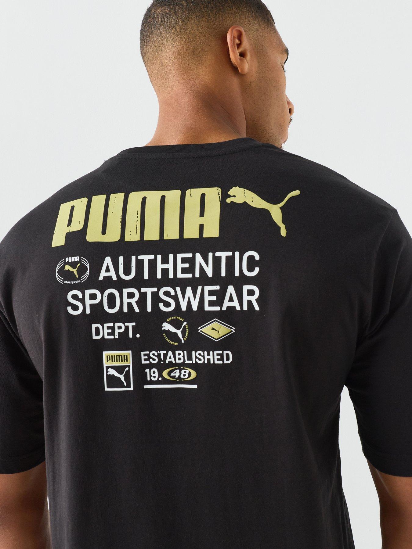 Image 5 of 6 of Puma Mens Graphics Boxy Utility T-Shirt - Black