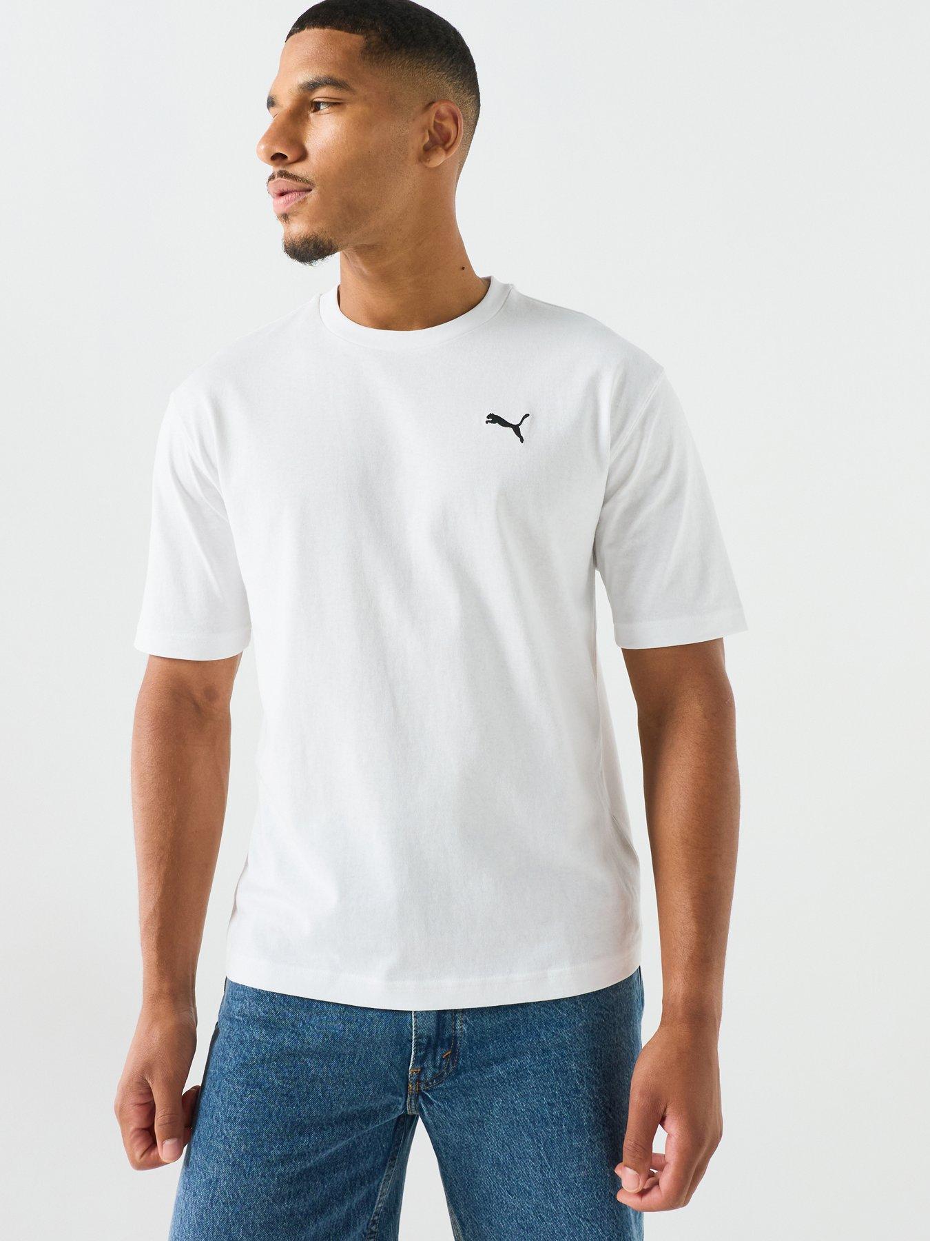 Image 1 of 5 of Puma Mens Essential Boxy T-Shirt - White