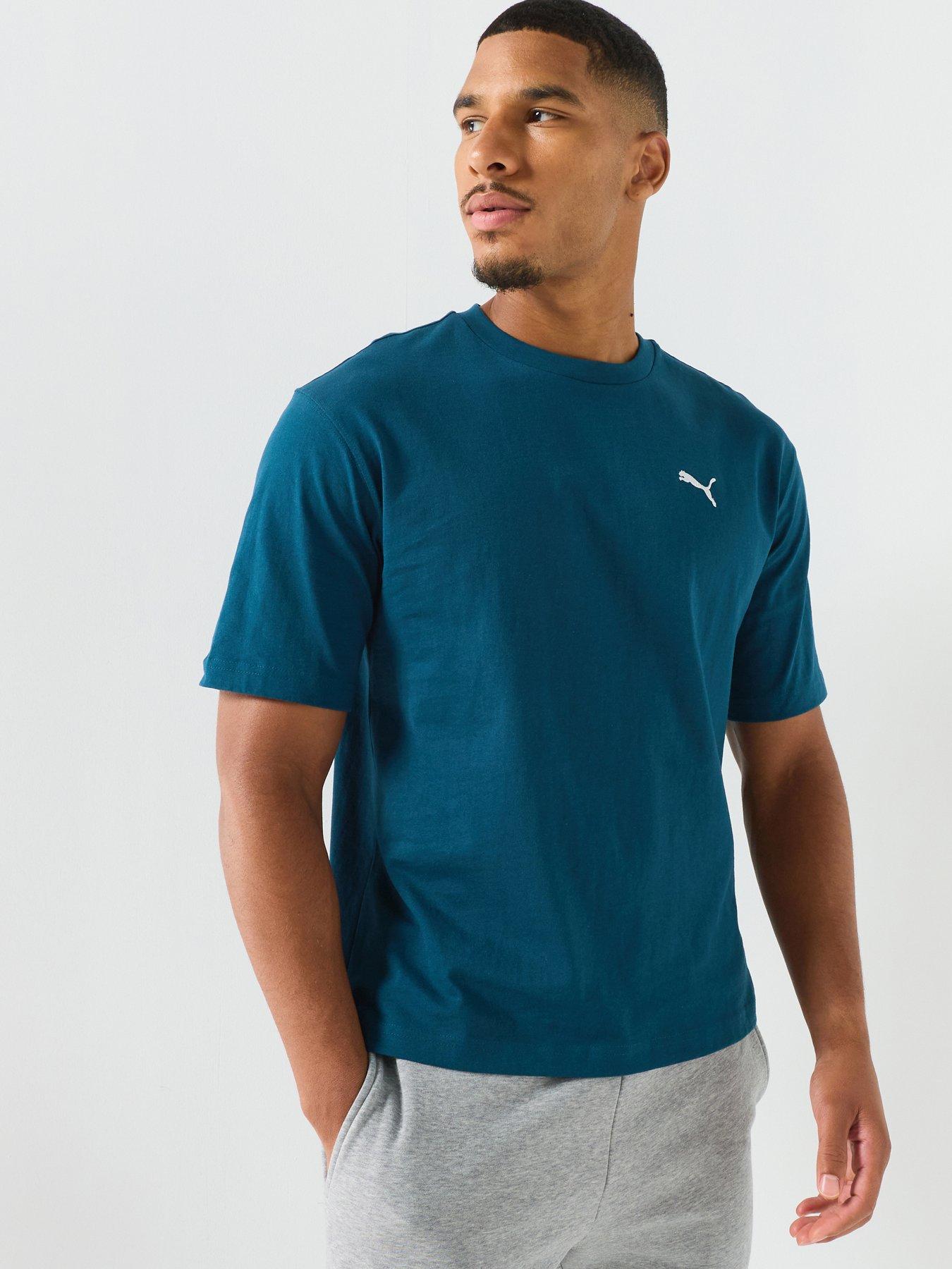 Image 1 of 5 of Puma Mens Essential Boxy T-Shirt - Blue