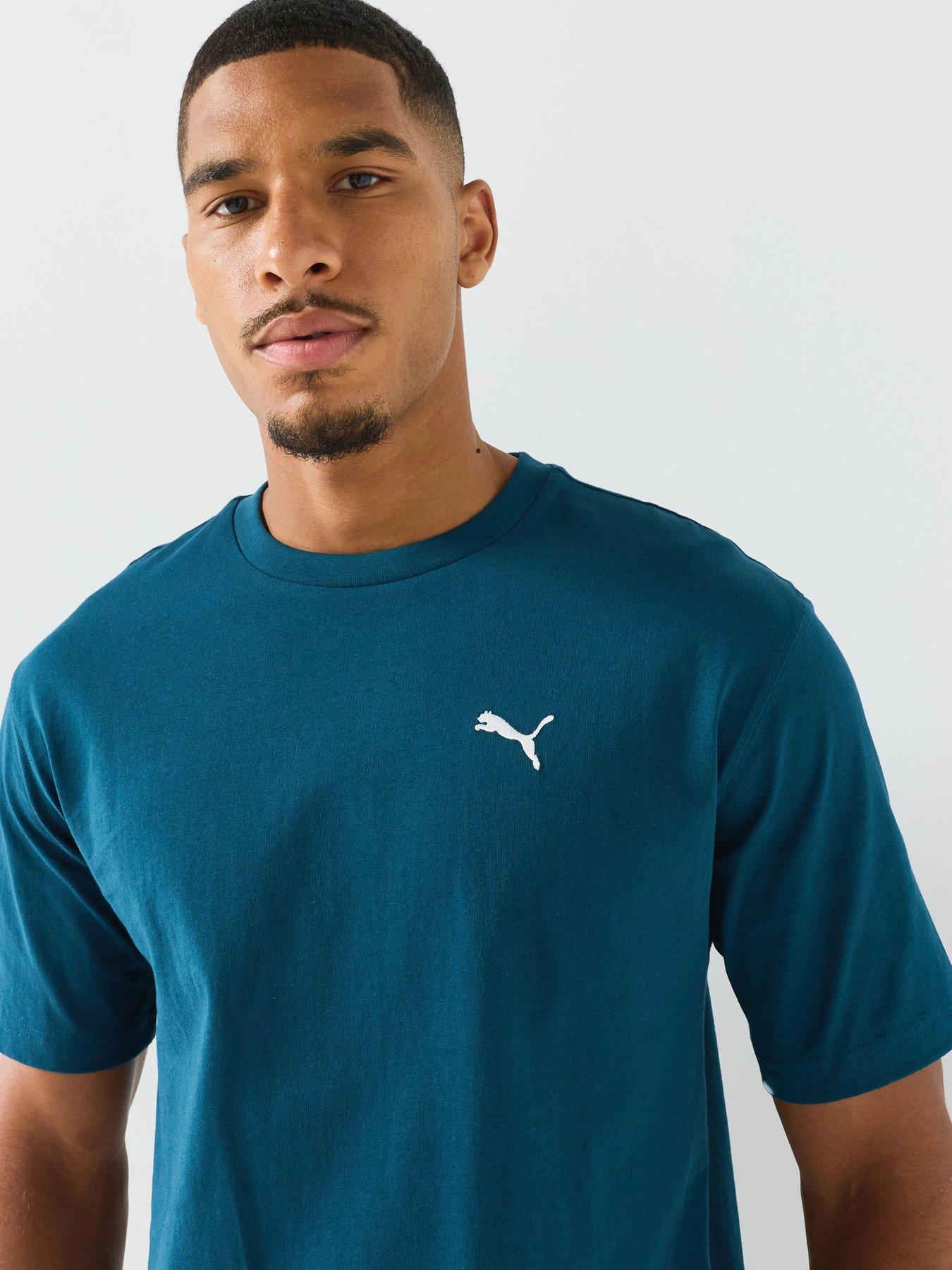 Image 5 of 5 of Puma Mens Essential Boxy T-Shirt - Blue