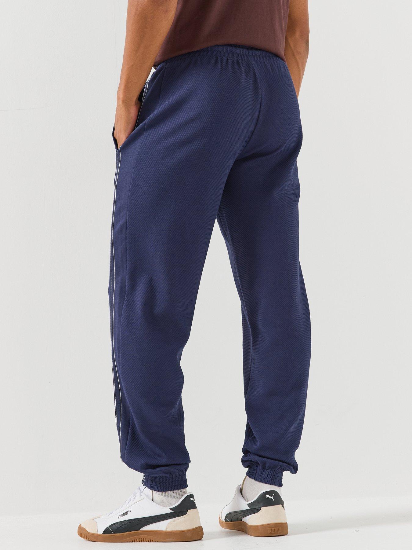 Image 2 of 4 of Puma Mens Drawcord Waist Tapered Jogging Bottoms - Navy