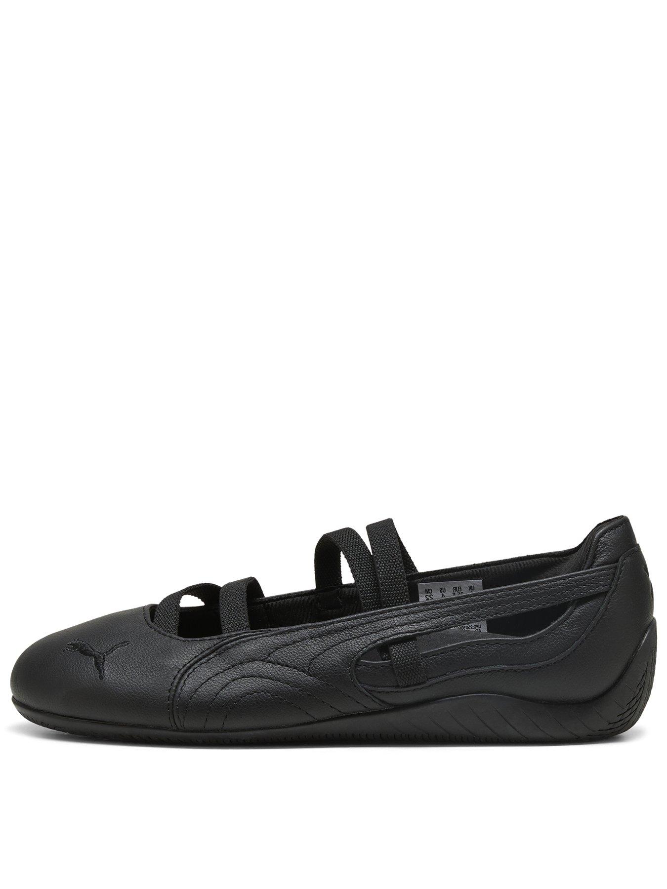 Puma Junior Girls Speedcat Ballet Trainer Shoes- Black