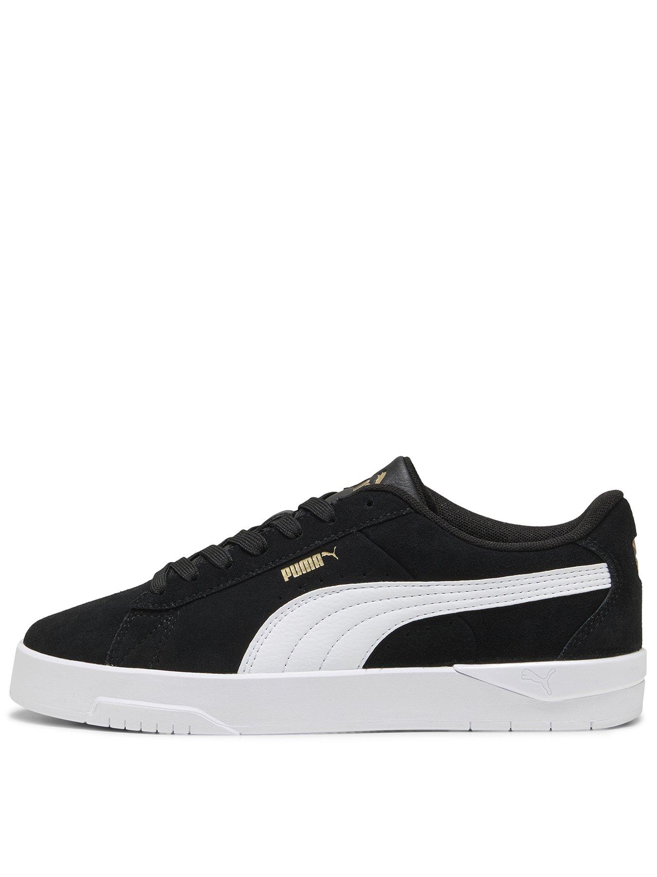 Image 1 of 6 of Puma Women's Jada Suede Lace-Up Low-Profile Trainers - Black