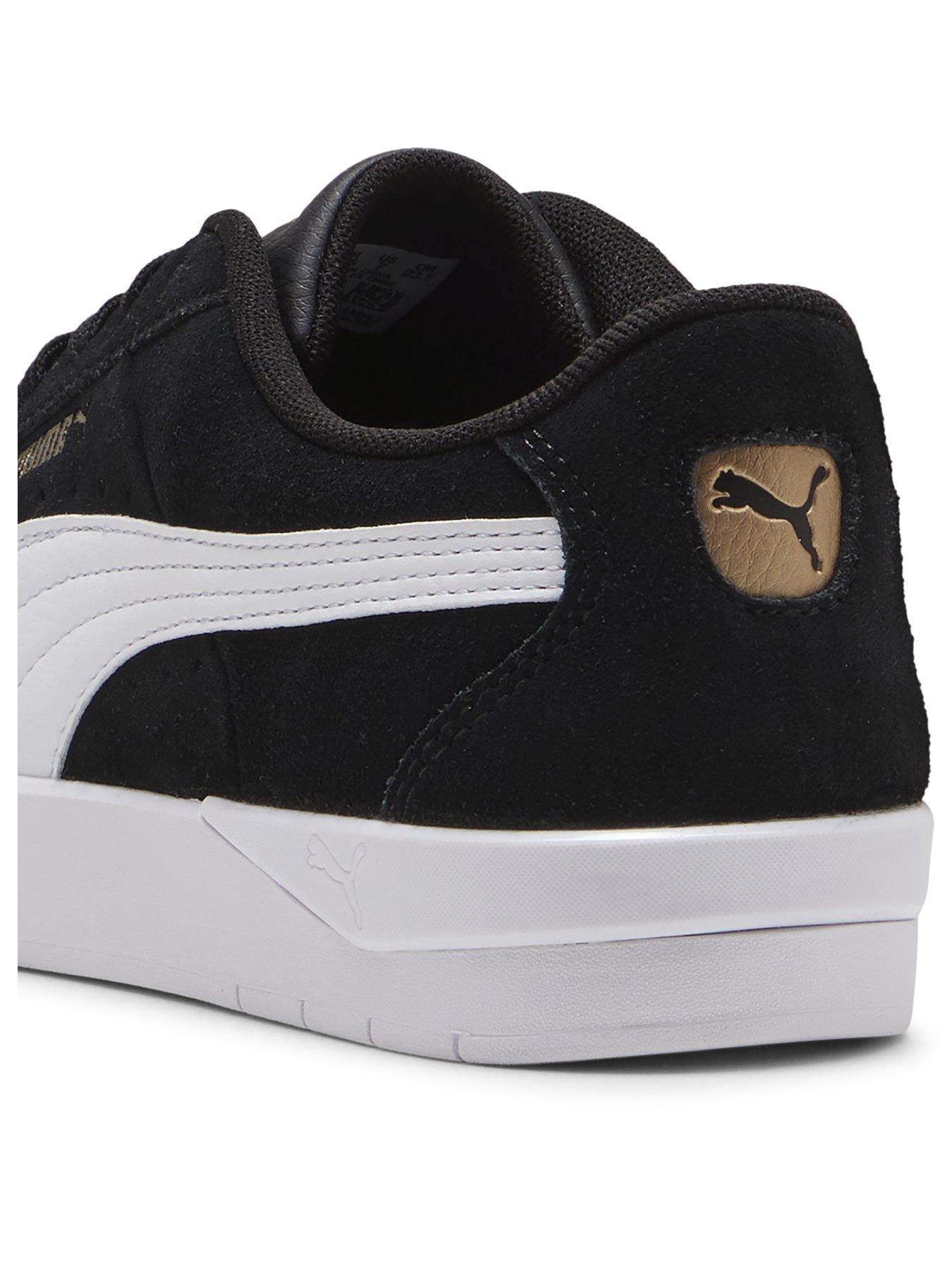 Image 3 of 6 of Puma Women's Jada Suede Lace-Up Low-Profile Trainers - Black