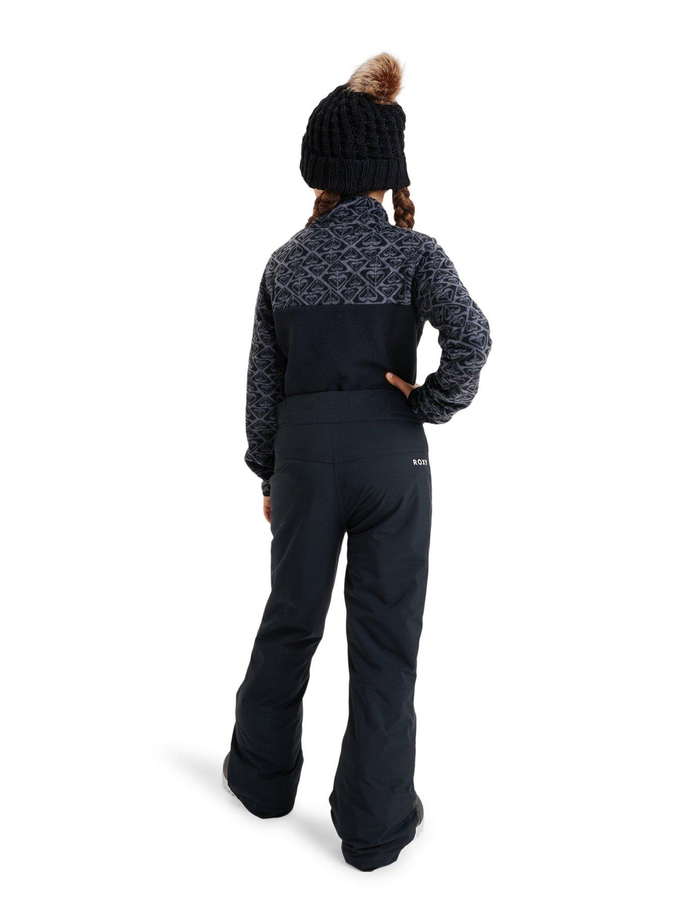 Image 2 of 6 of Roxy Junior Girls Backyard Girl Ski Salopettes - Black