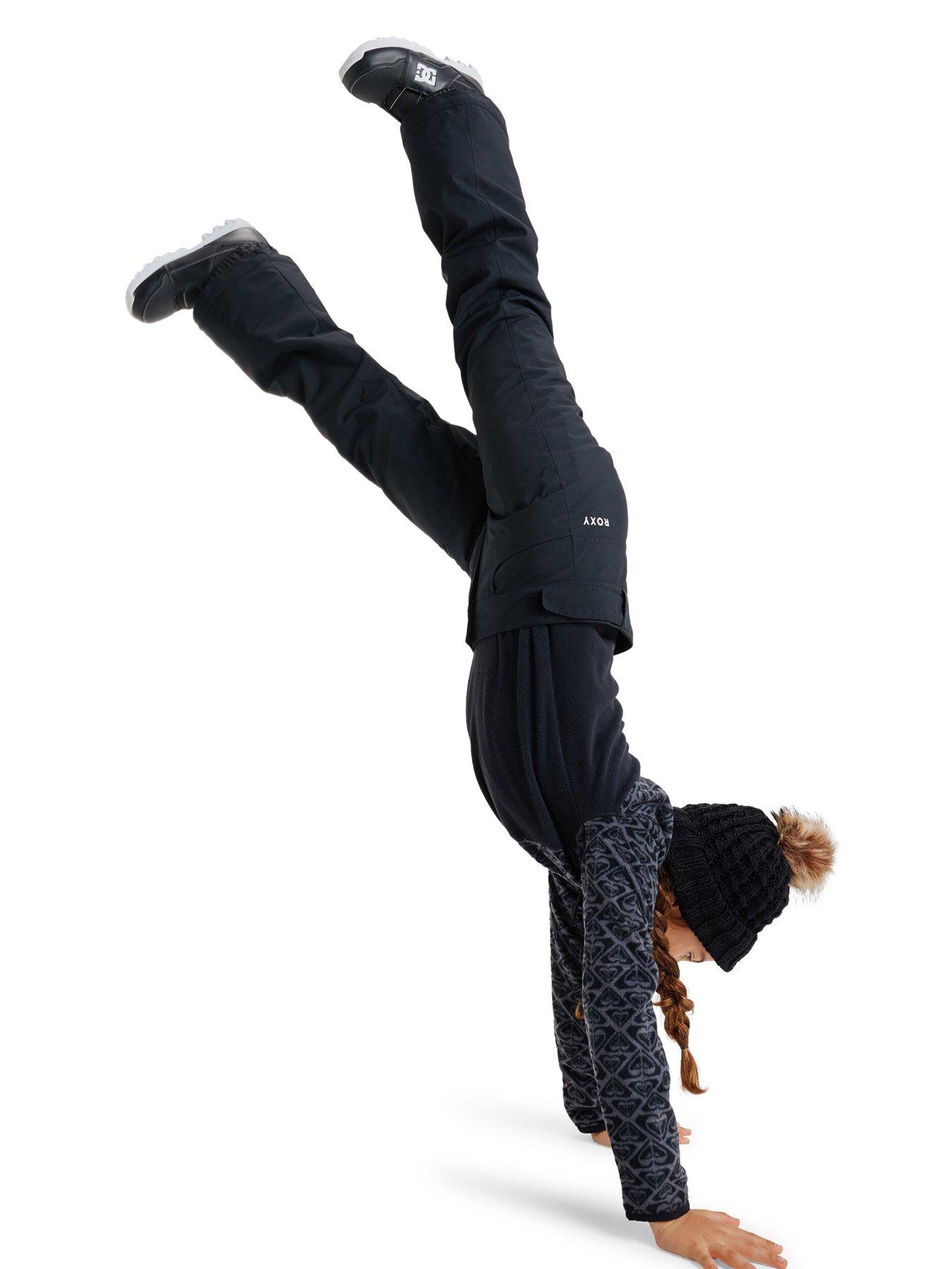 Image 3 of 6 of Roxy Junior Girls Backyard Girl Ski Salopettes - Black