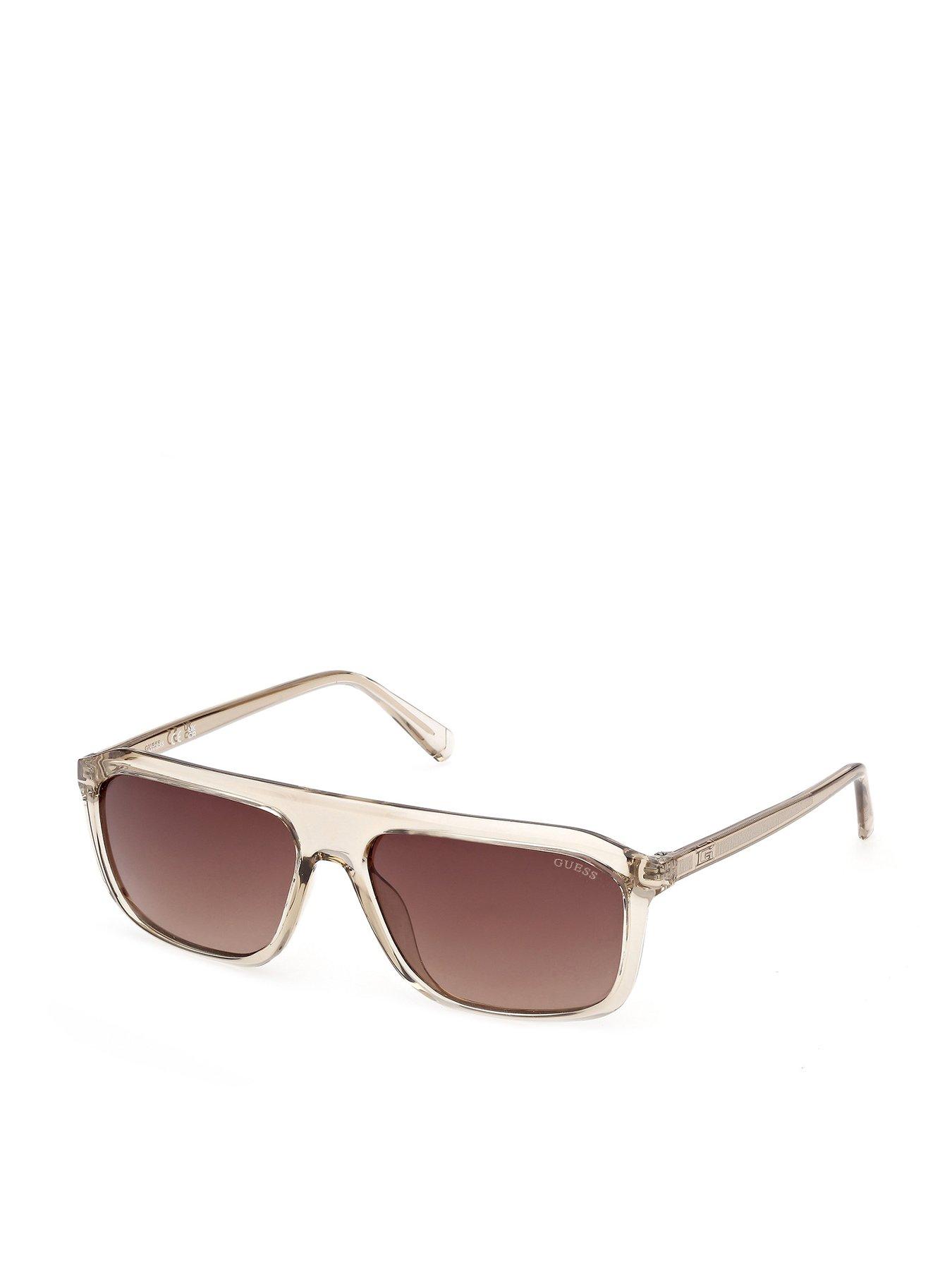 Guess GU 00311 45F Rectangular Sunglasses - Light Brown